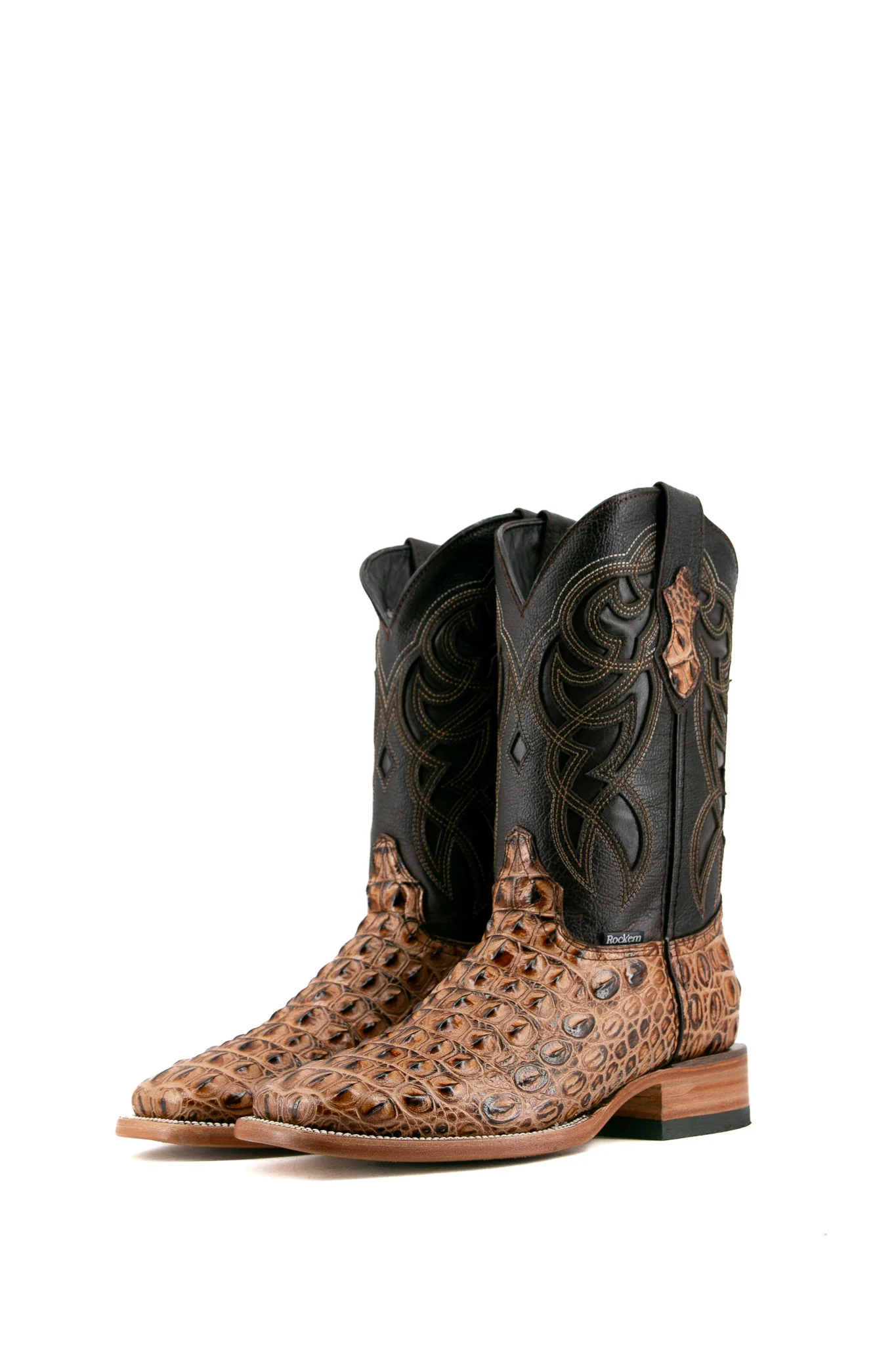 Caiman Hornback Square Toe Cowboy Boot - Image 16