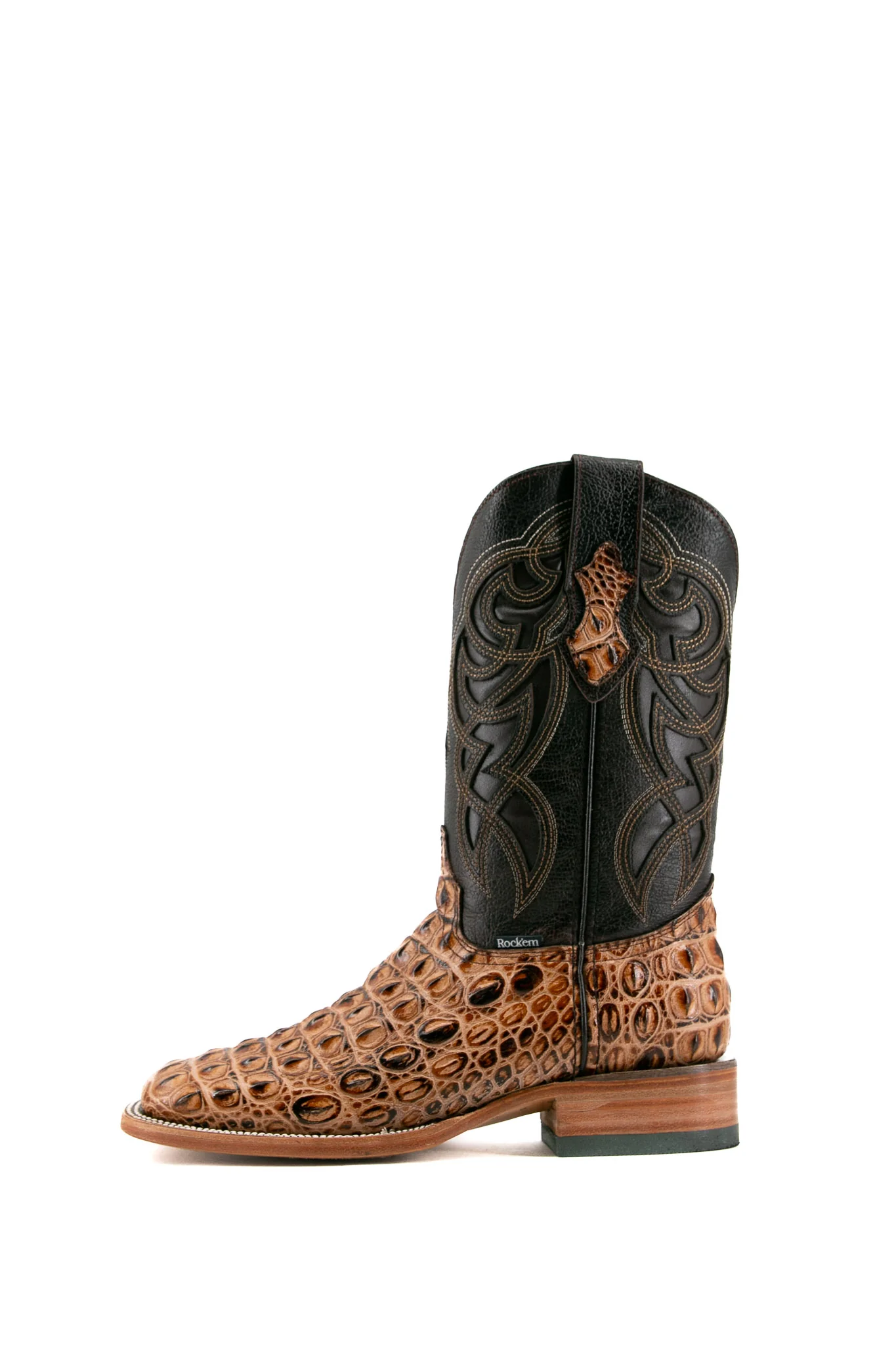 Caiman Hornback Square Toe Cowboy Boot - Image 17