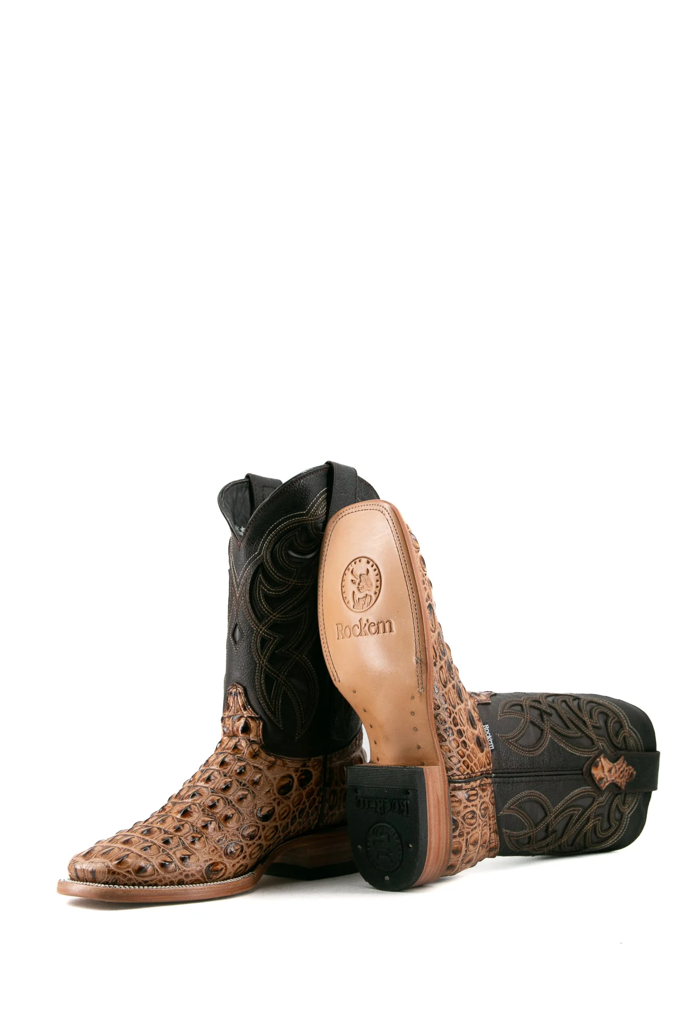 Caiman Hornback Square Toe Cowboy Boot - Image 19