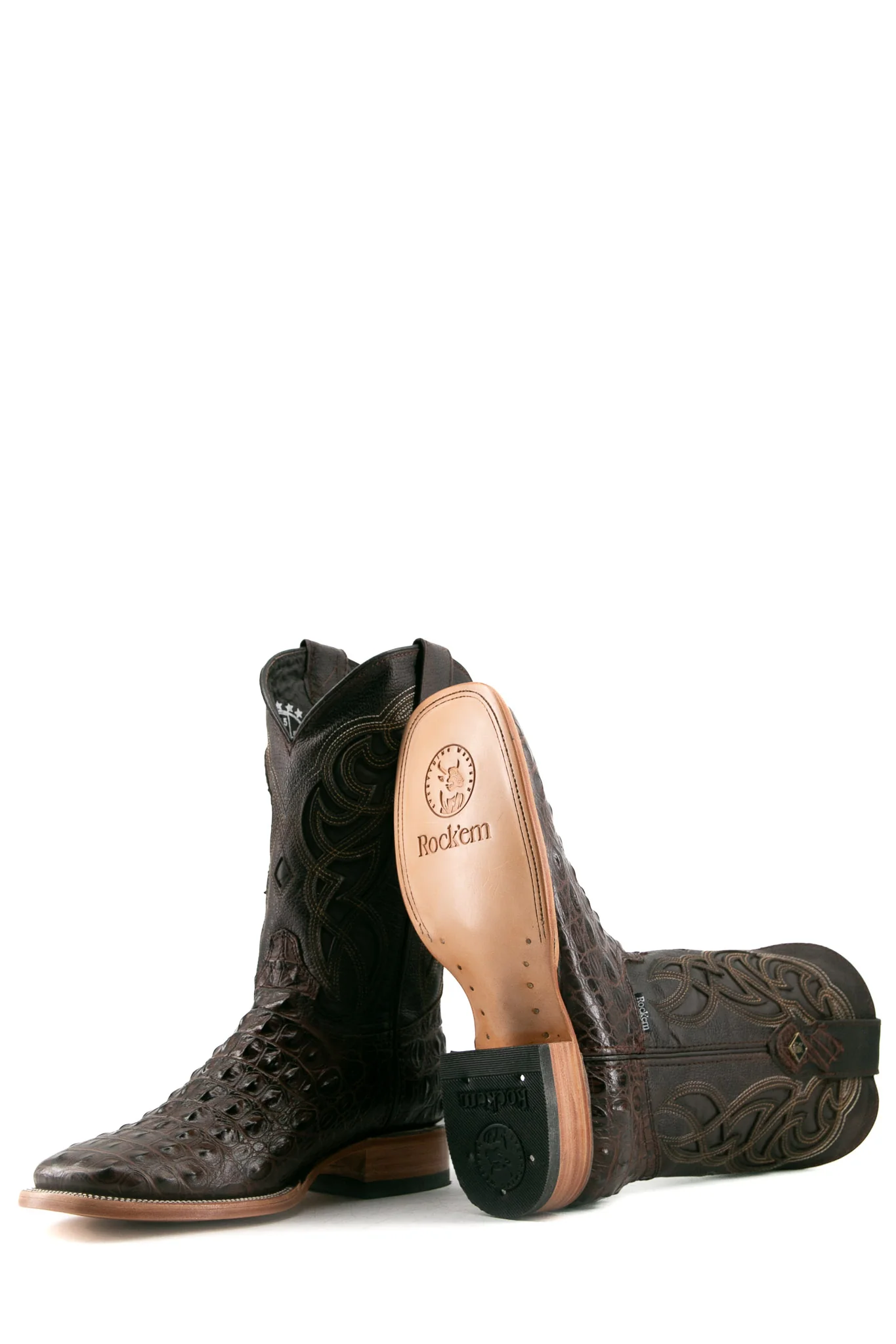 Caiman Hornback Square Toe Cowboy Boot - Image 24