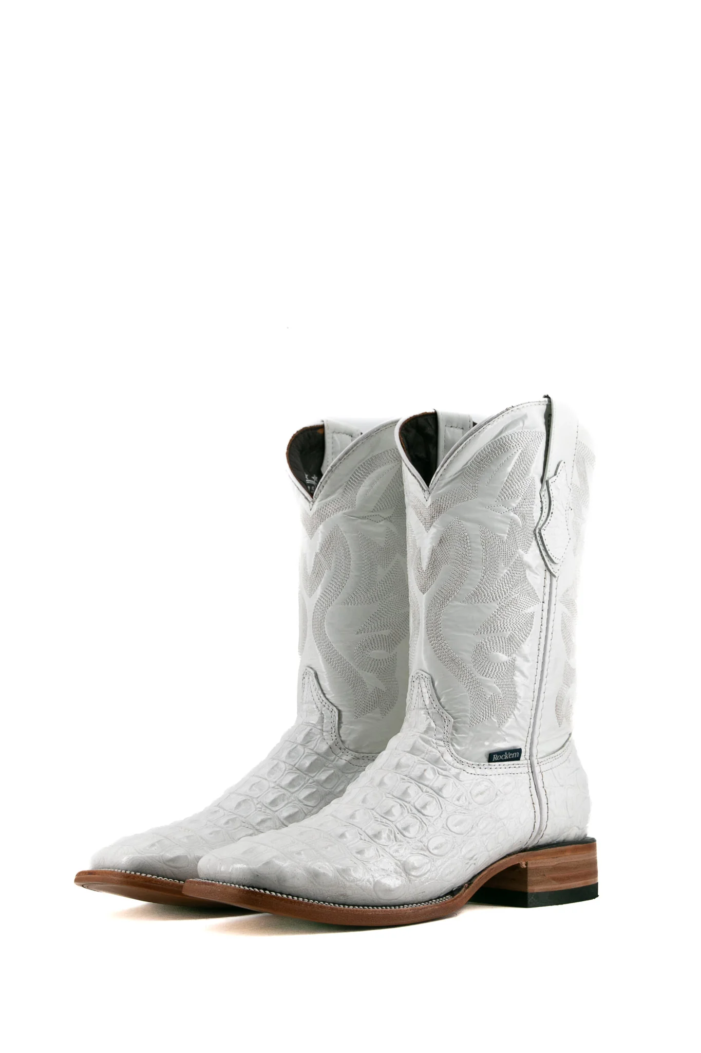 Caiman Hornback Square Toe Cowboy Boot - Image 26