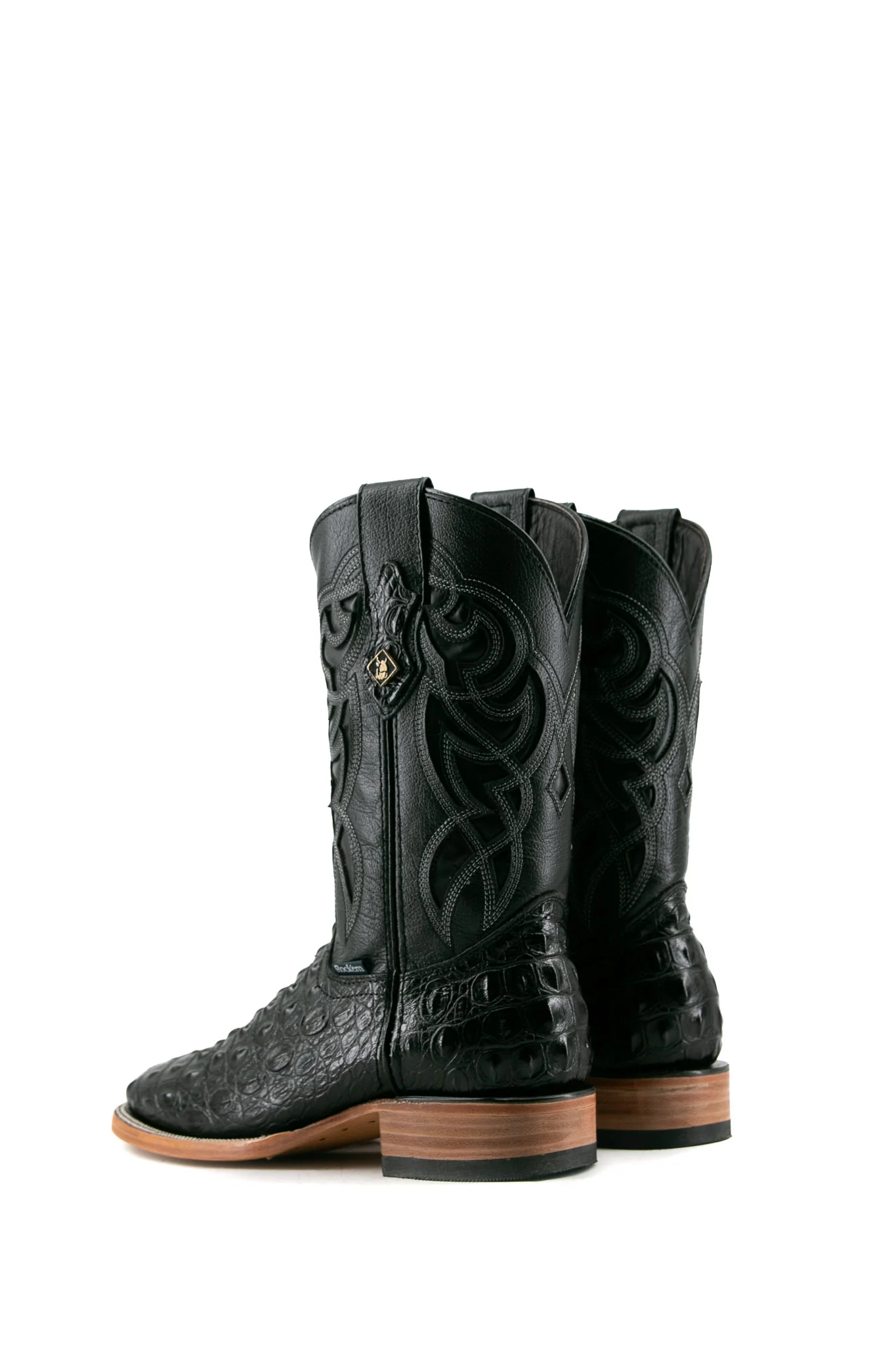 Caiman Hornback Square Toe Cowboy Boot - Image 3