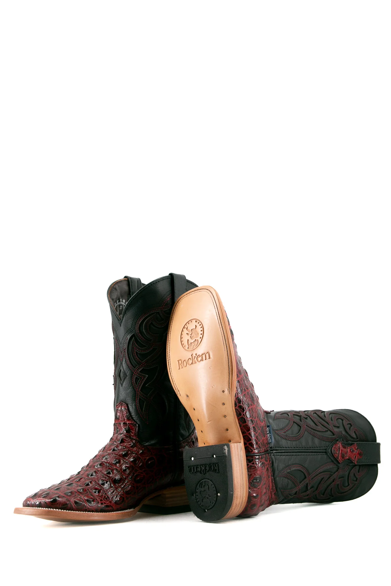 Caiman Hornback Square Toe Cowboy Boot - Image 34