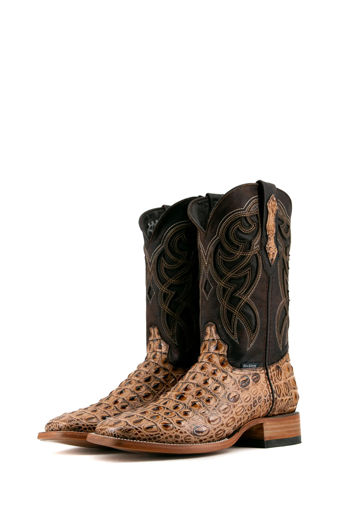 Caiman Hornback Square Toe Cowboy Boot - Image 36