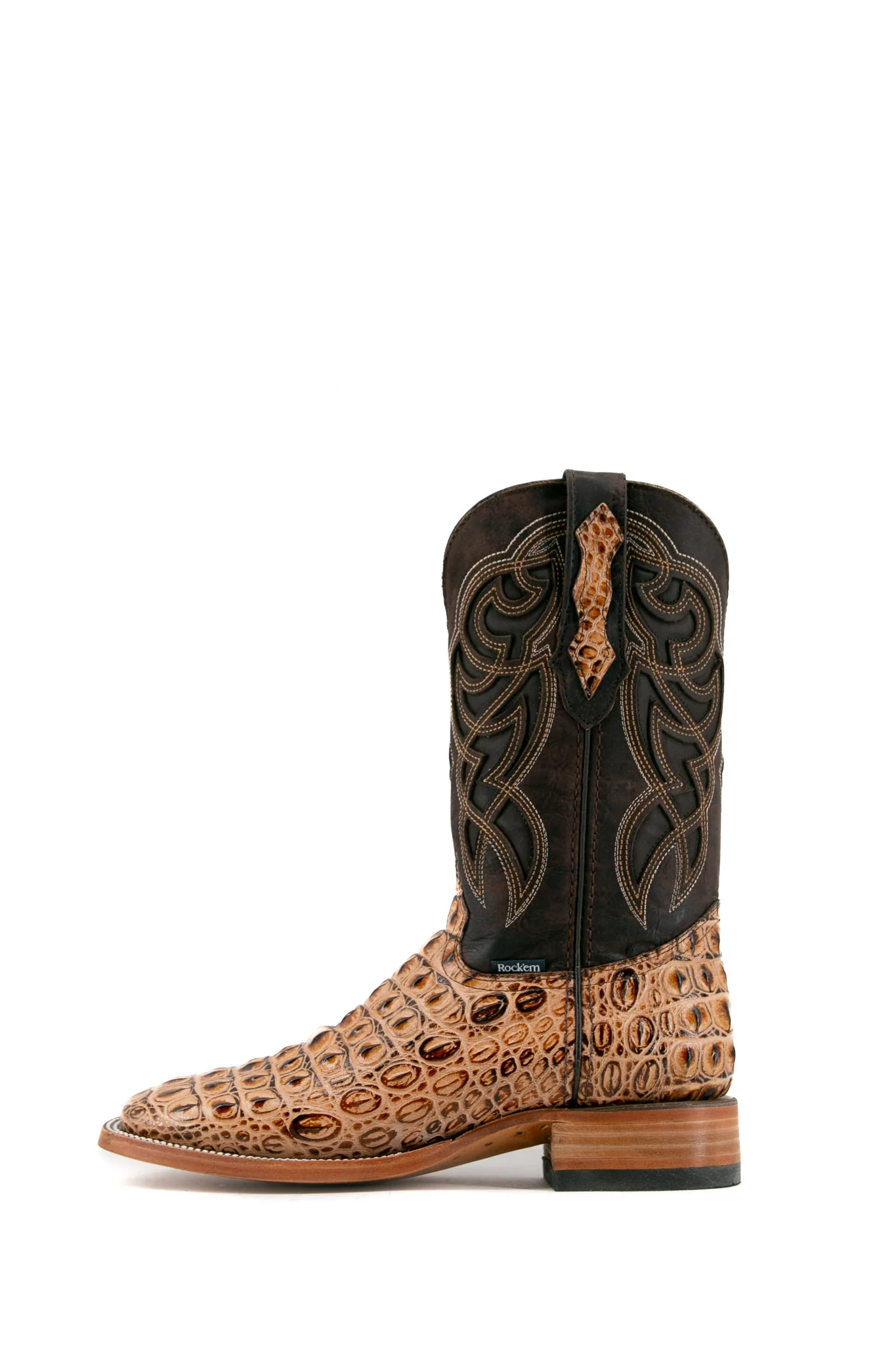 Caiman Hornback Square Toe Cowboy Boot - Image 37