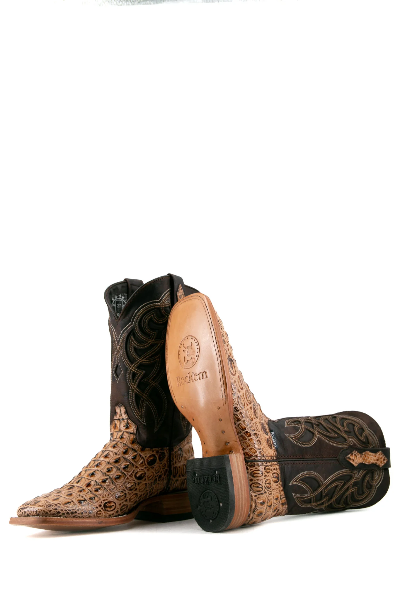 Caiman Hornback Square Toe Cowboy Boot - Image 39