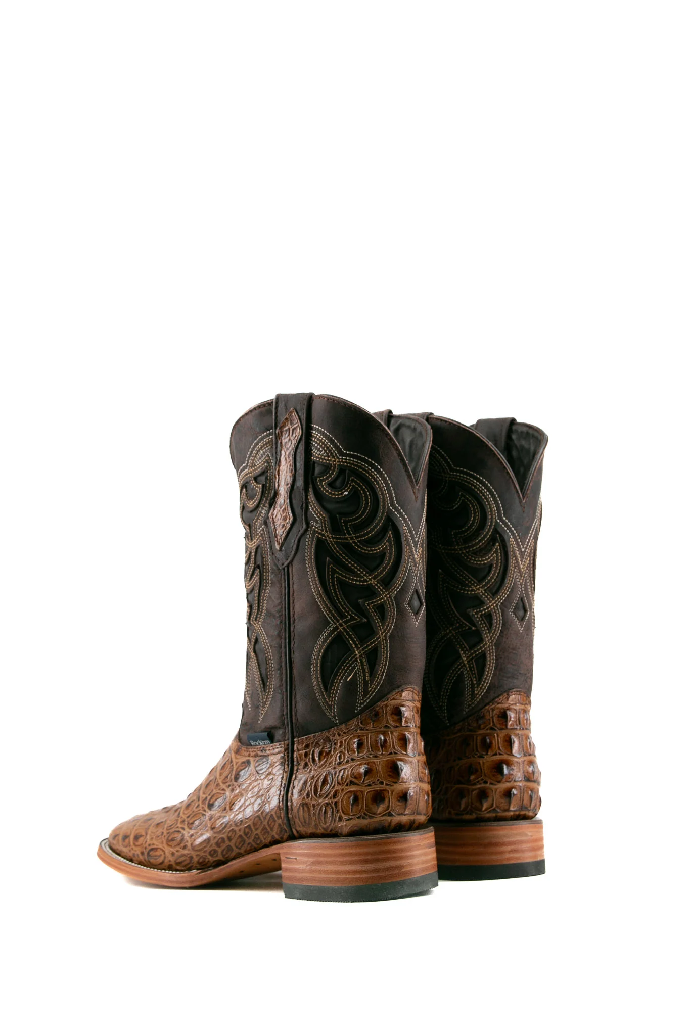Caiman Hornback Square Toe Cowboy Boot - Image 8