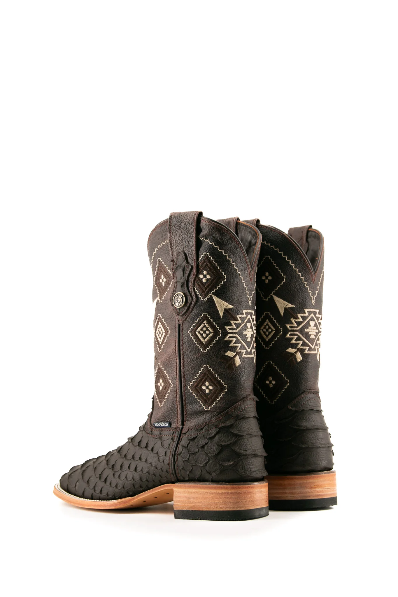 Python Matte Square Toe Cowboy Boot - Image 3