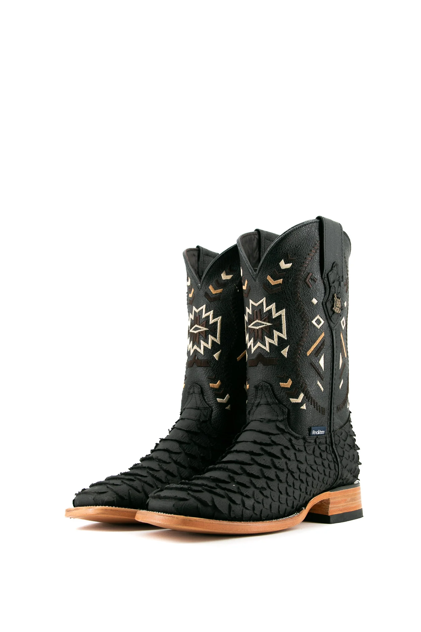 Python Matte Square Toe Cowboy Boot - Image 6