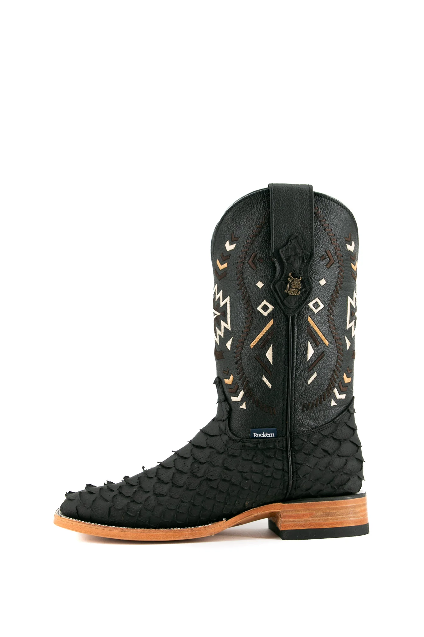 Python Matte Square Toe Cowboy Boot - Image 7