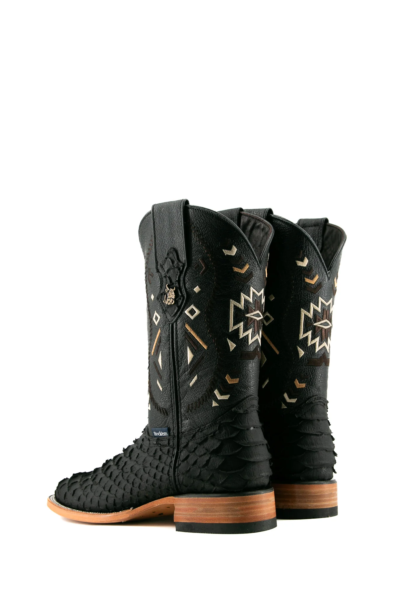 Python Matte Square Toe Cowboy Boot - Image 8