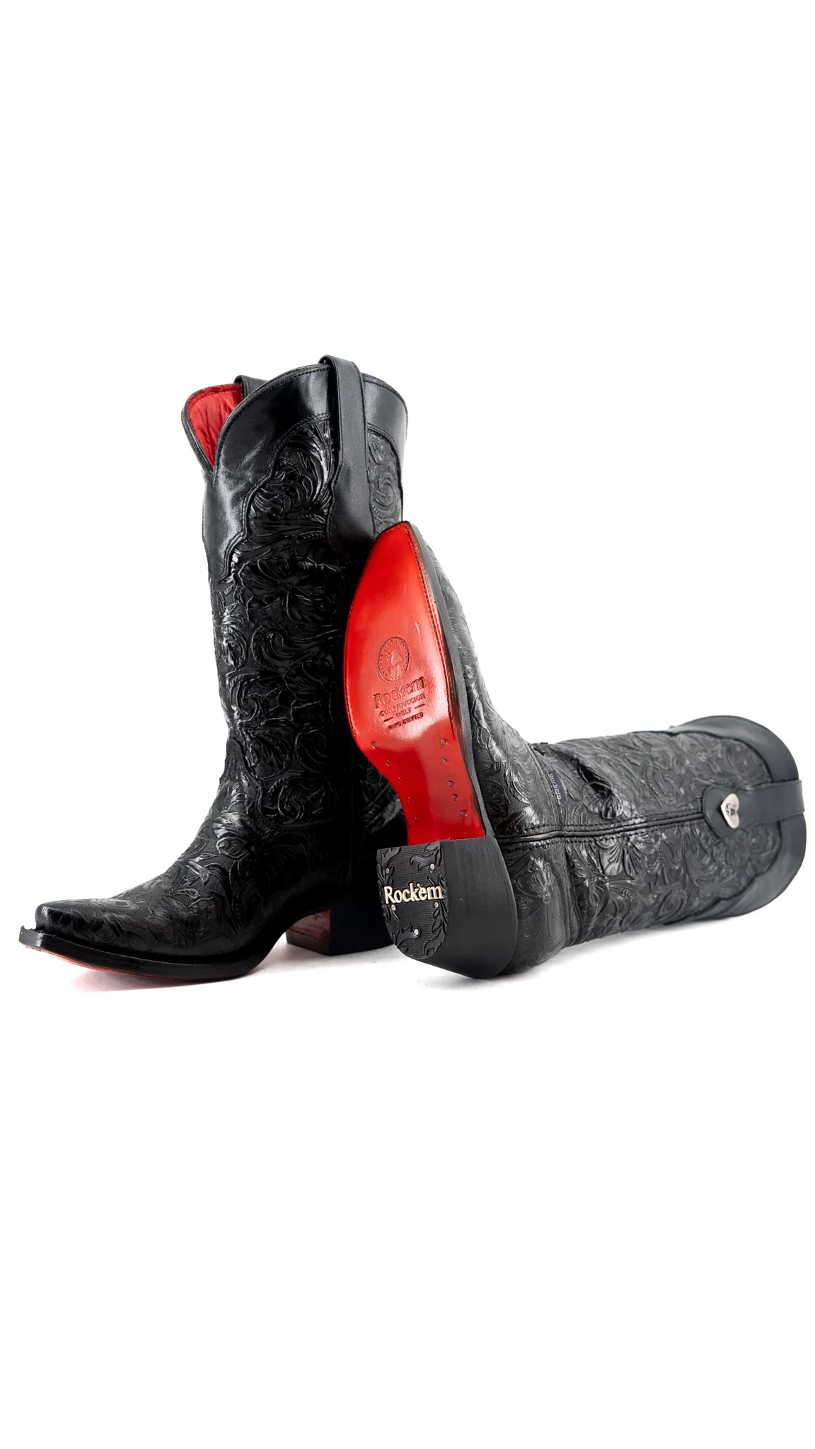 Ruby Tooled Red Bottom Snip Toe Cowgirl Boot - Image 2