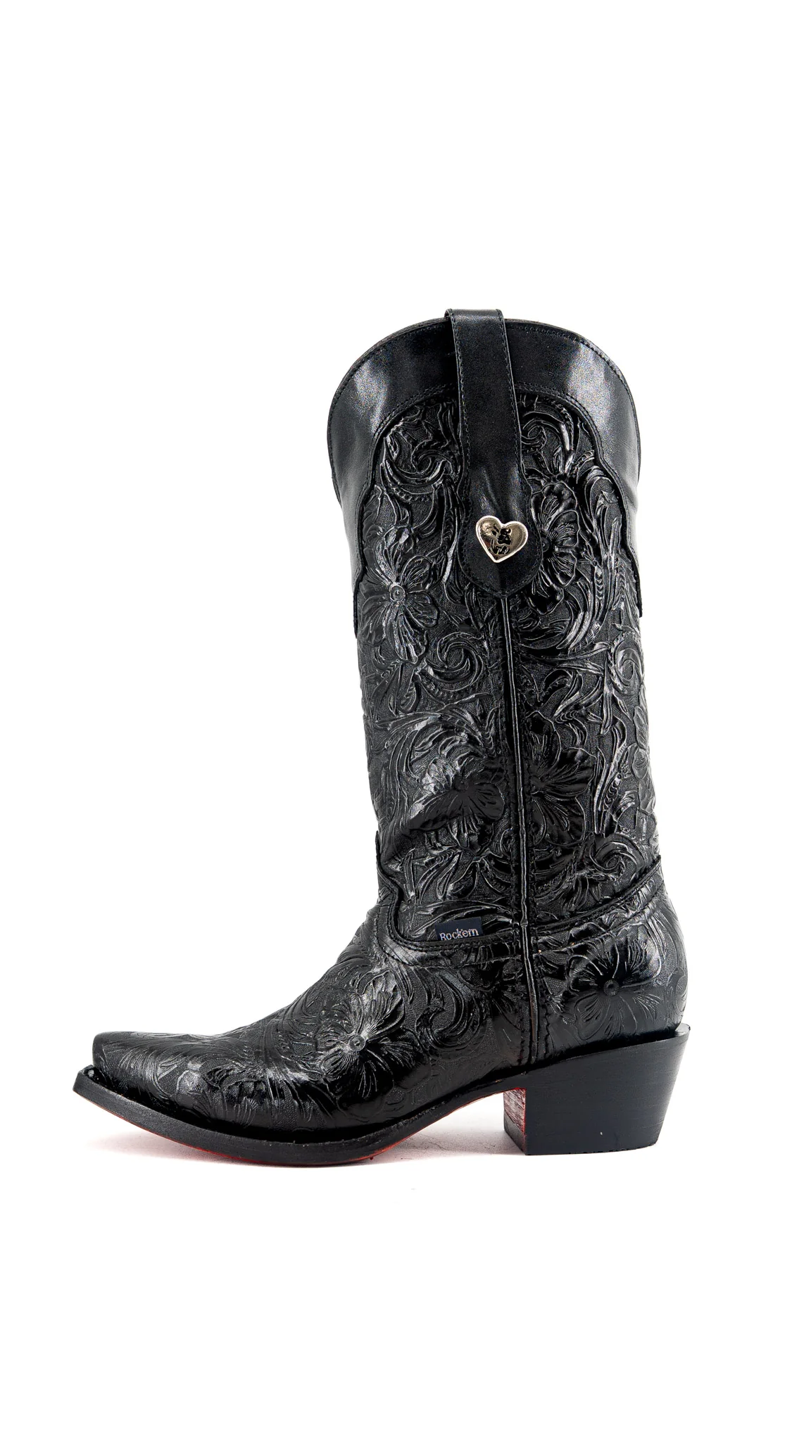 Ruby Tooled Red Bottom Snip Toe Cowgirl Boot - Image 3