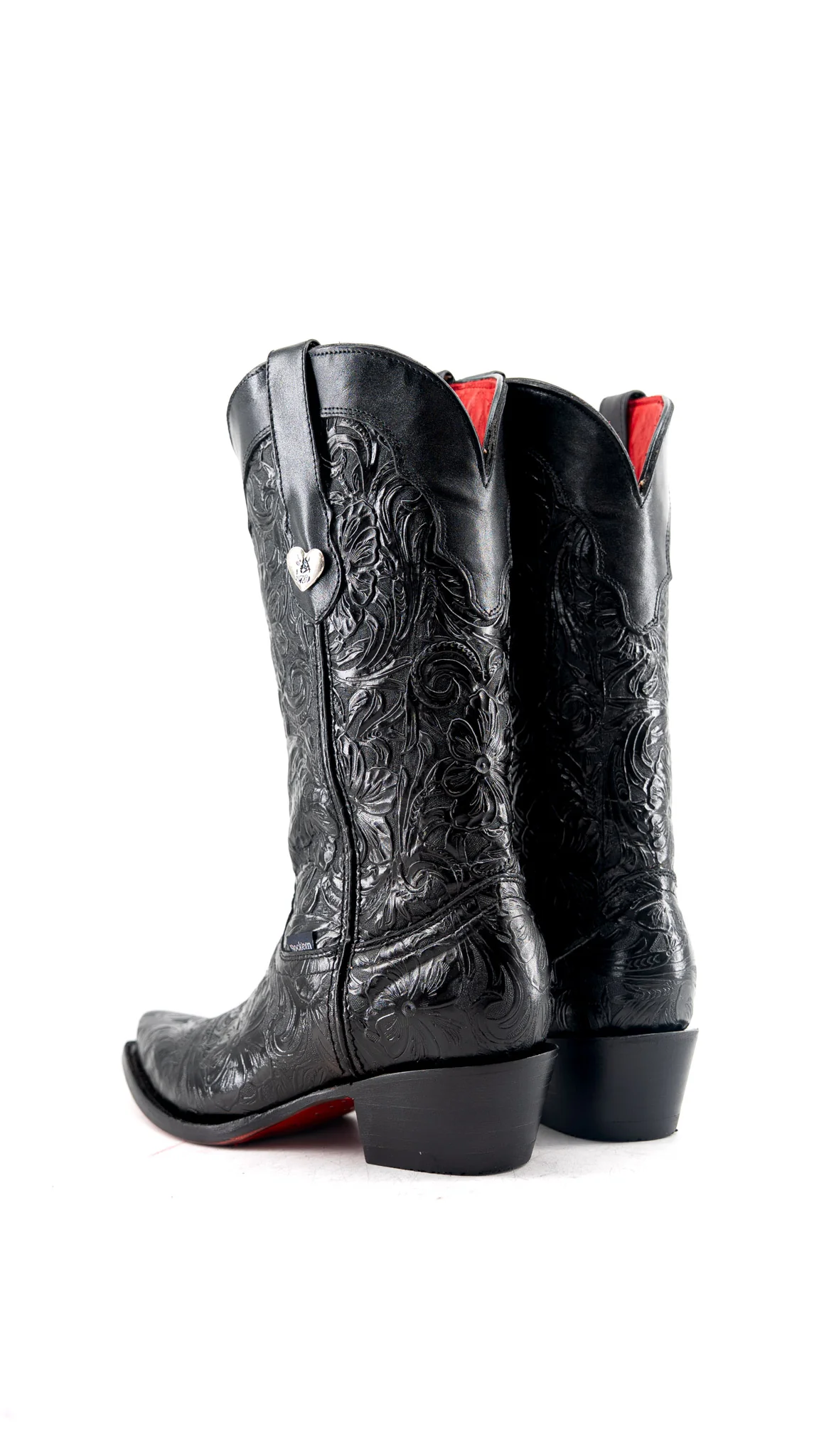Ruby Tooled Red Bottom Snip Toe Cowgirl Boot - Image 4