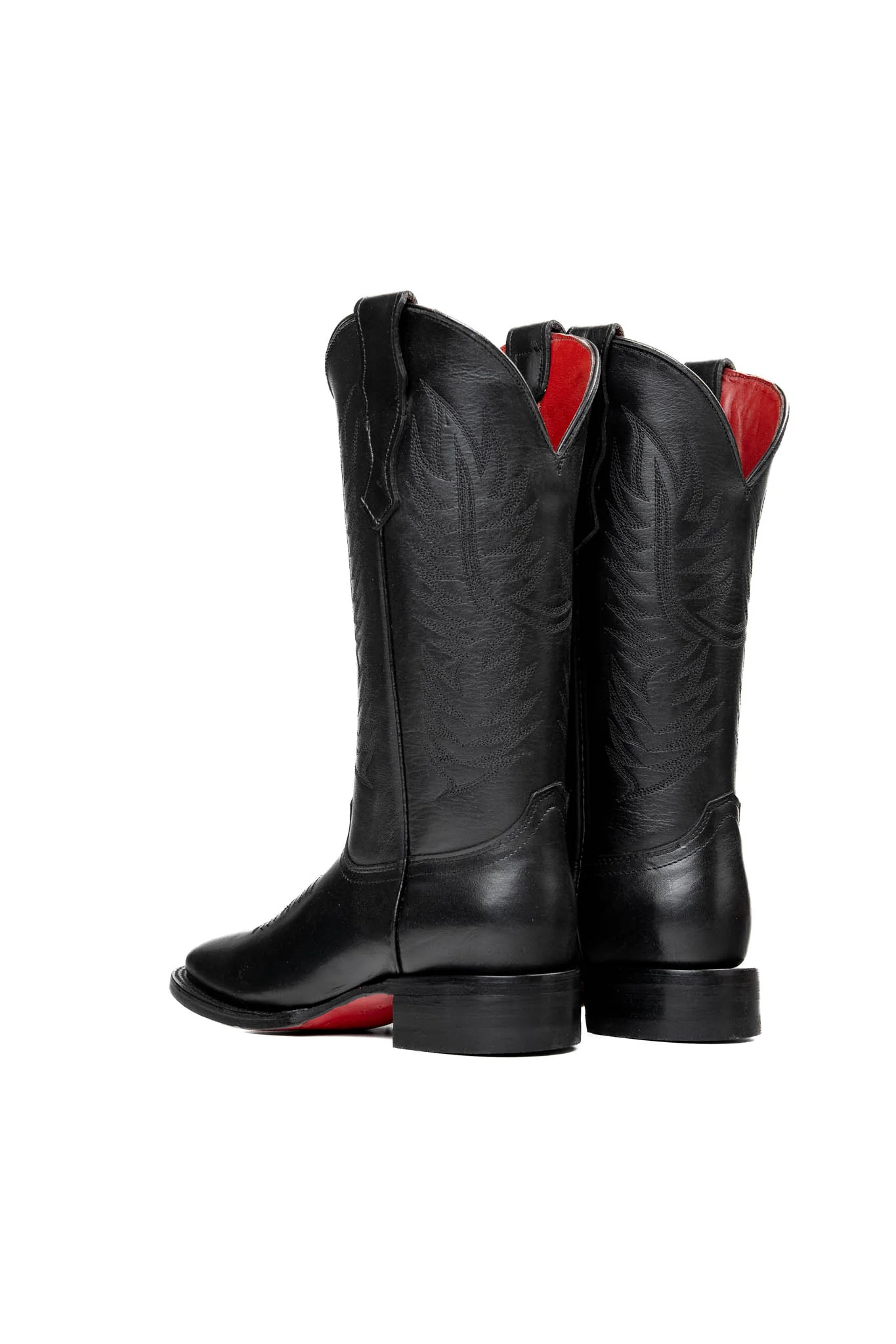 406 Ruby Ebano Red Sole Square Toe Cowgirl Boot - Image 4