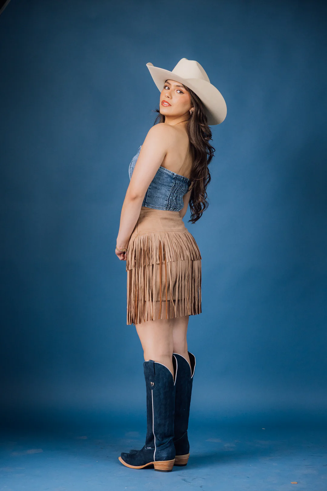 Tiered Fringe Mini Skirt - Image 2