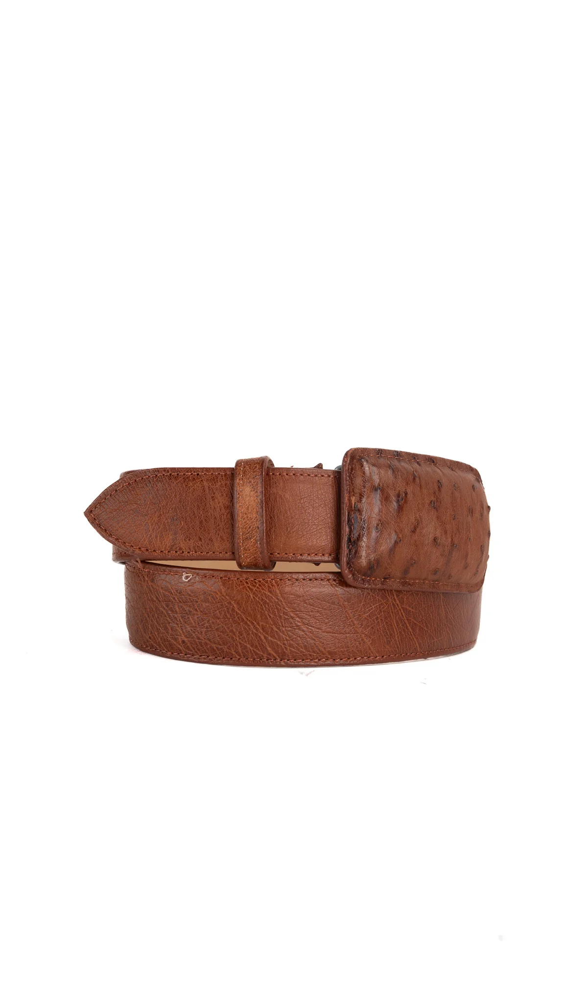 Tommy Exotic Smooth Ostrich Cowboy Belt - Image 2