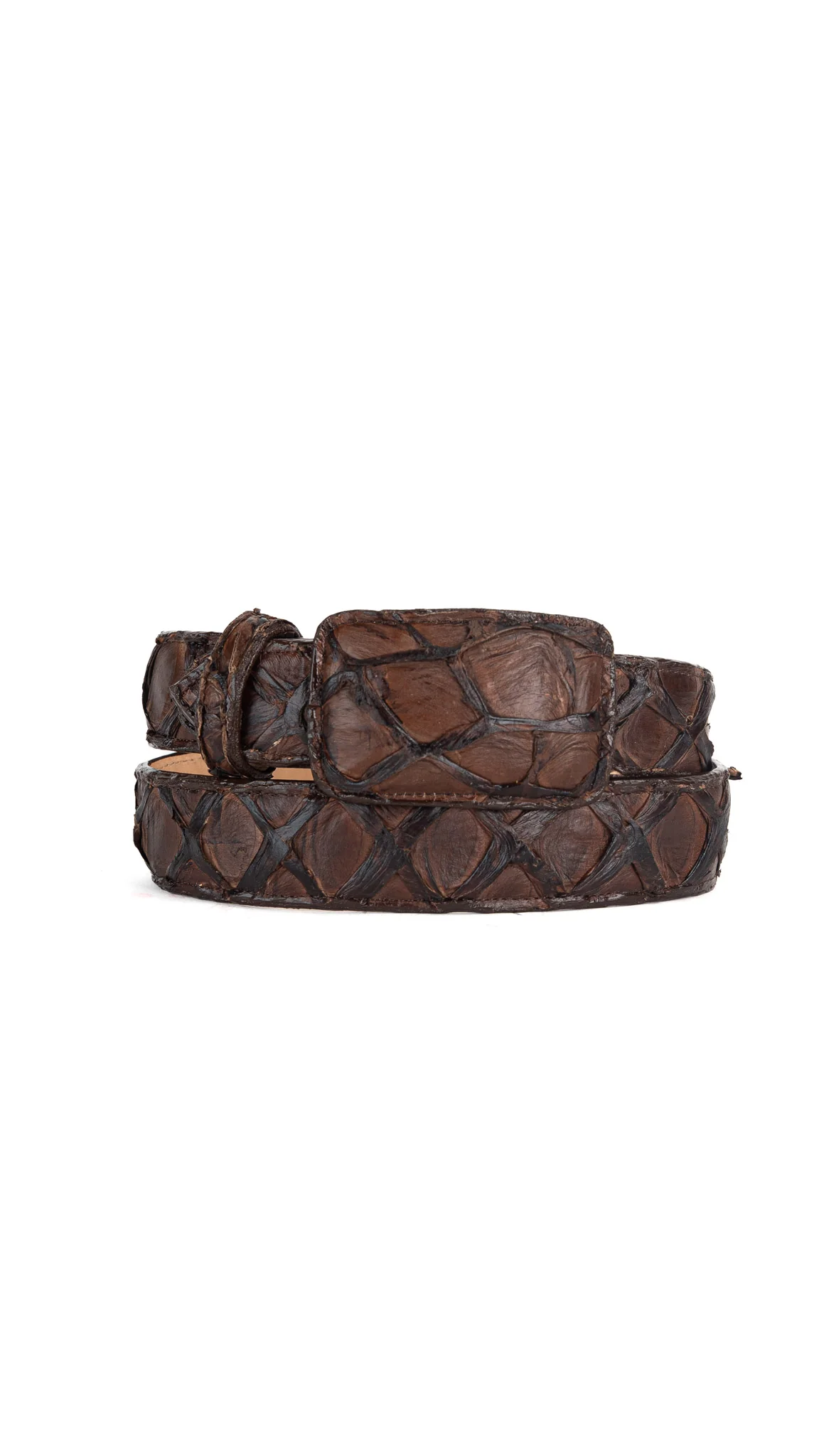 Tommy Exotic Pirarucu Cowboy Belt - Image 10