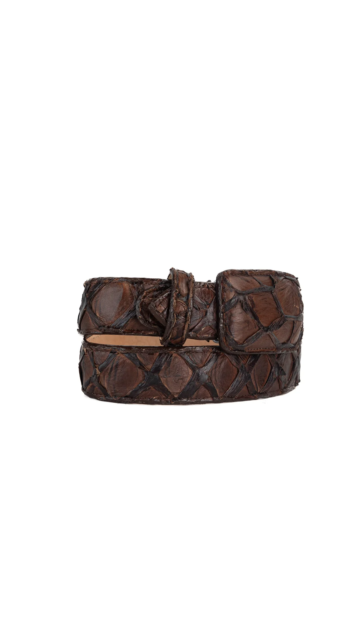 Tommy Exotic Pirarucu Cowboy Belt - Image 11