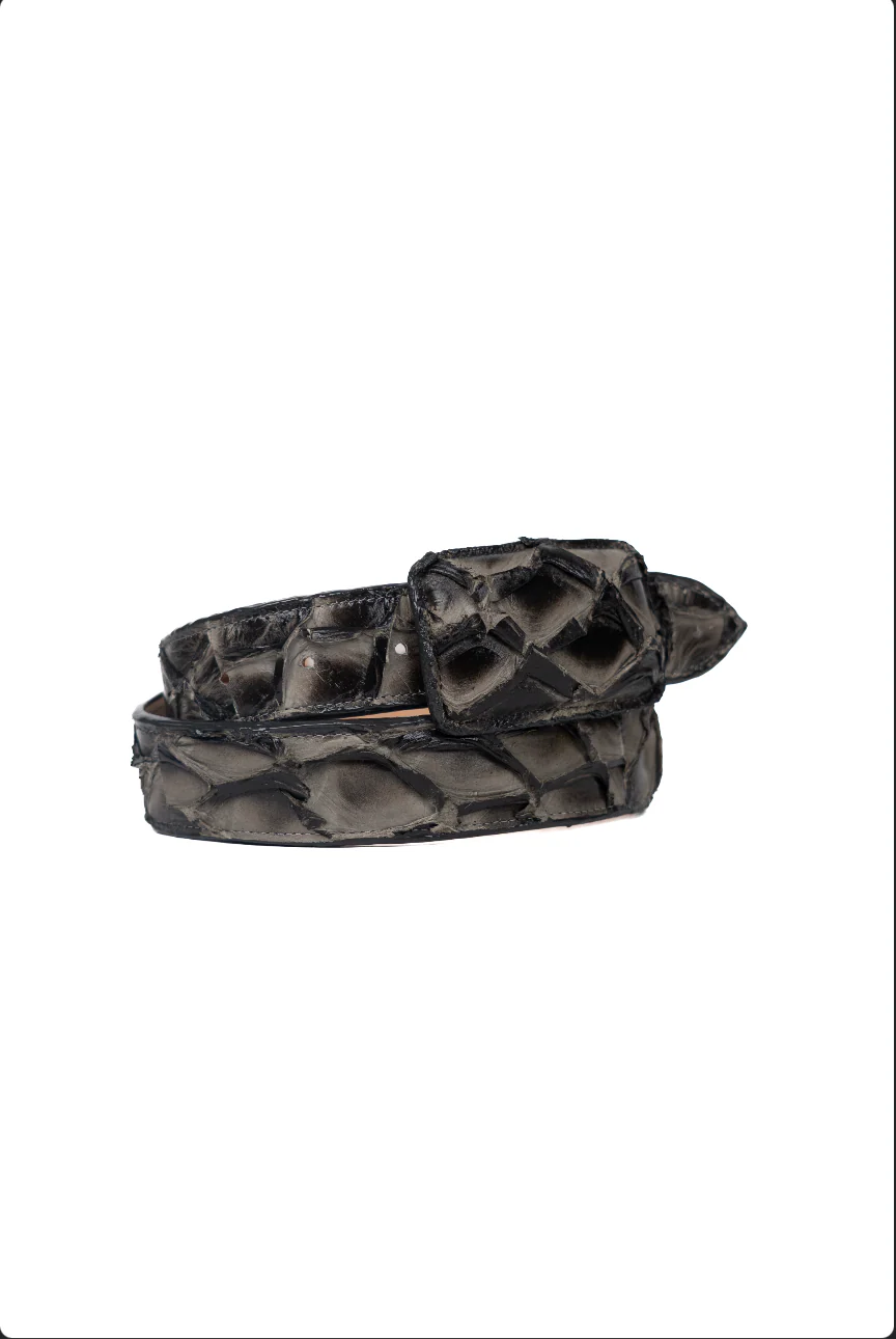 Tommy Exotic Pirarucu Cowboy Belt - Image 15