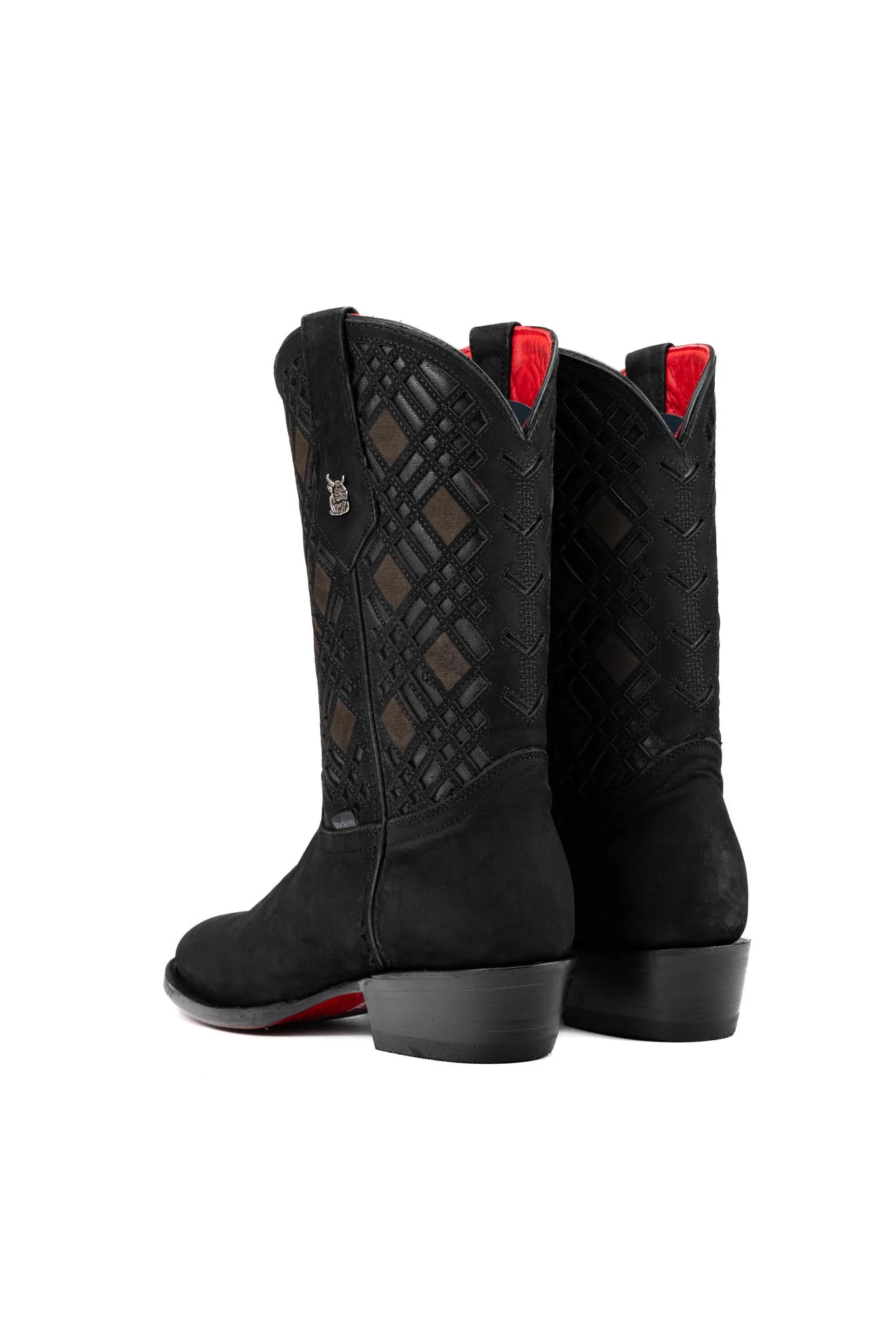 Bradley Nobuck Red Bottom Round Toe Cowboy Boot - Image 5