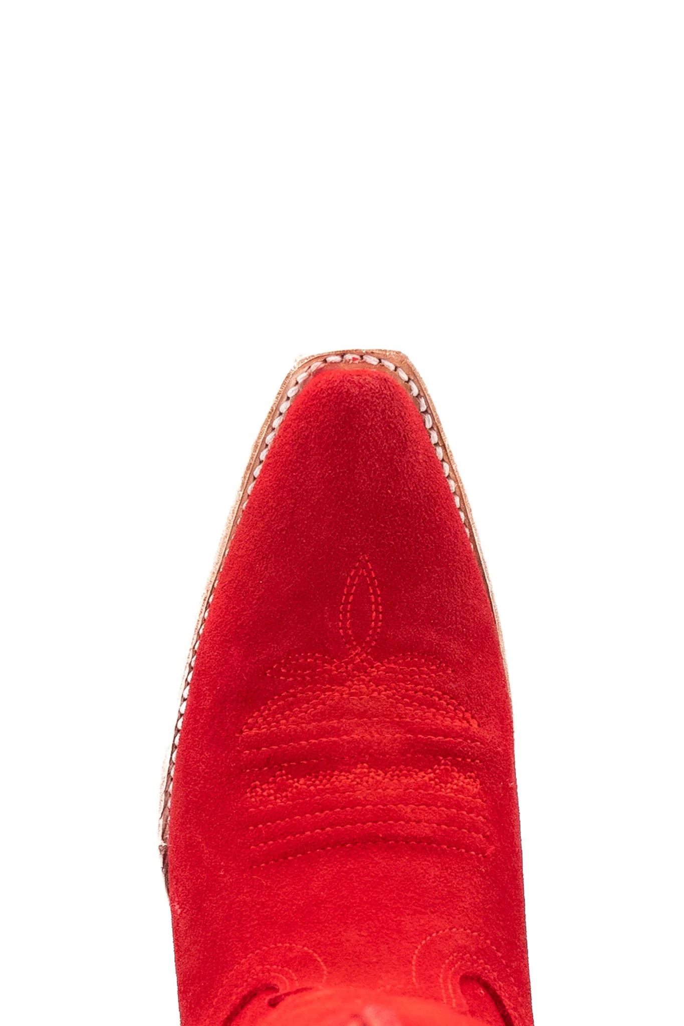 Presley Suede Midi Red Bottom Wide Calf Snip Toe Cowgirl Boot - Image 12