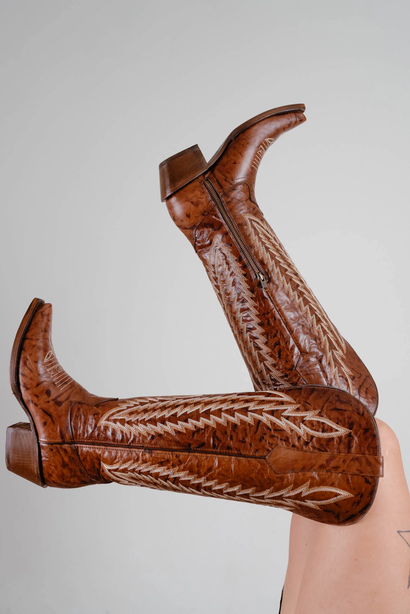 Gia Tall Wide Calf Snip Toe Cowgirl Boot - Image 32