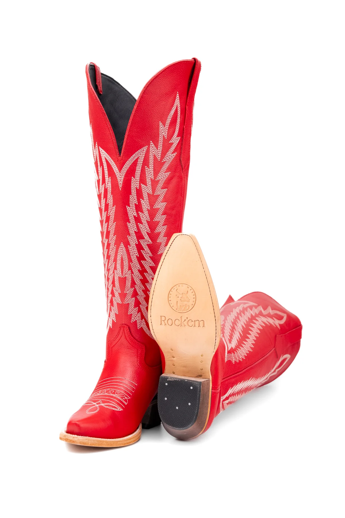Gia Tall Wide Calf Snip Toe Cowgirl Boot - Image 4