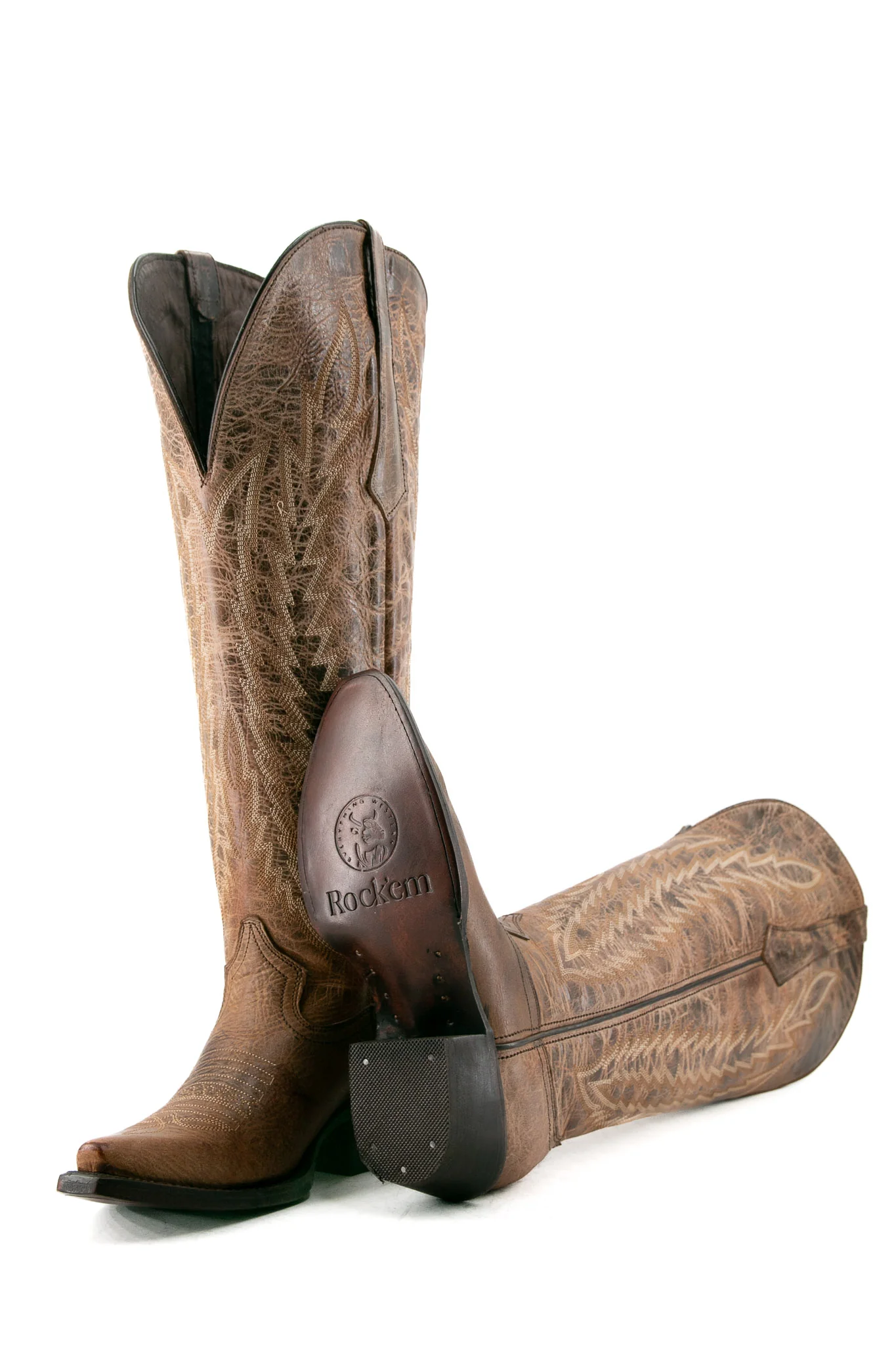 Gia Tall Wide Calf Snip Toe Cowgirl Boot - Image 42