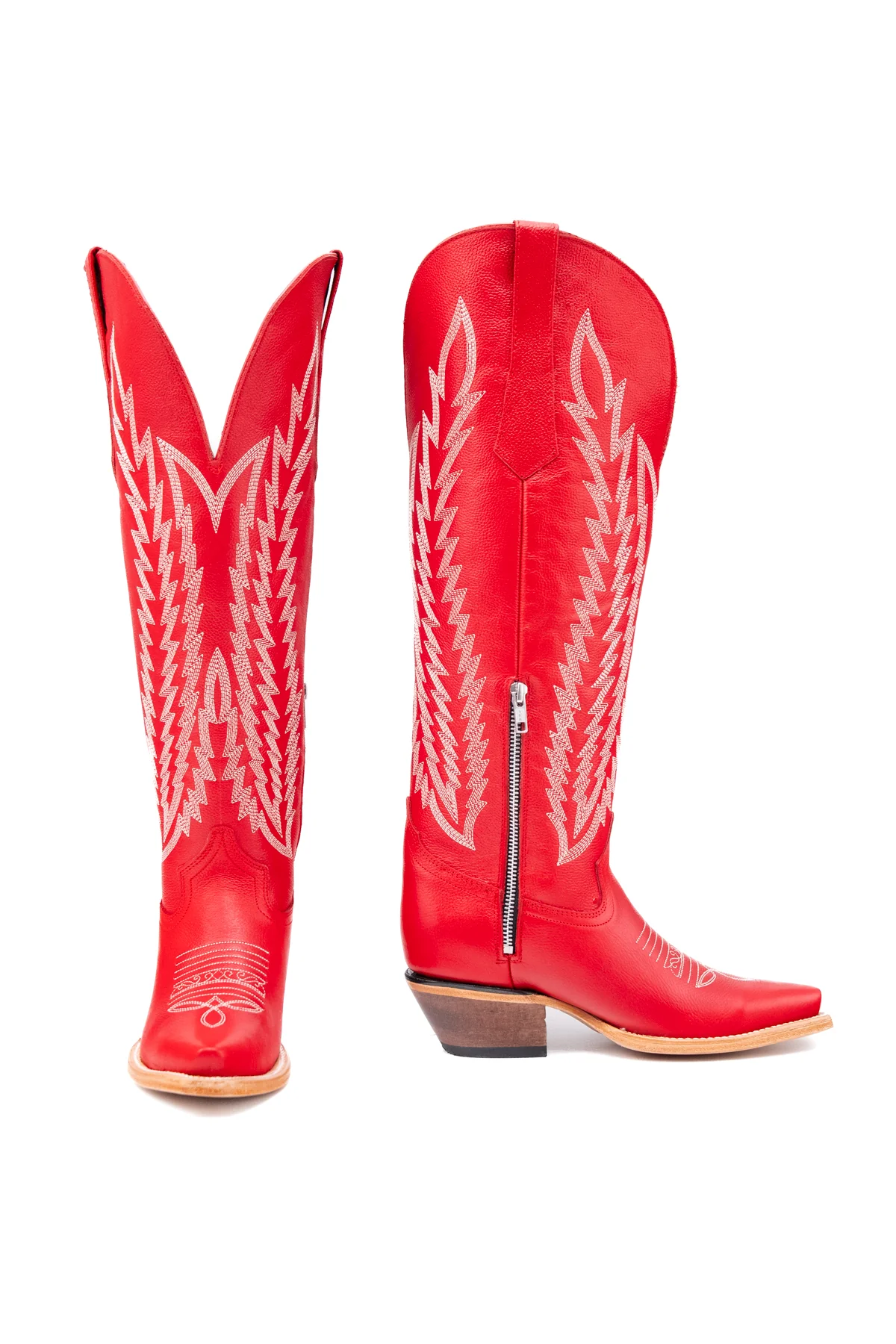 Gia Tall Wide Calf Snip Toe Cowgirl Boot - Image 5