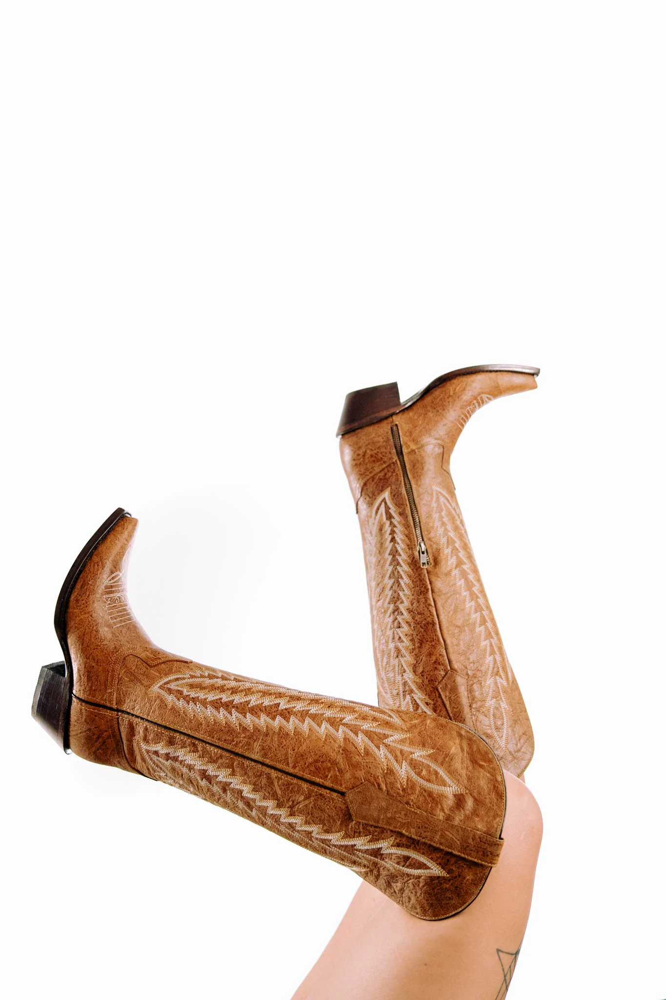Gia Tall Wide Calf Snip Toe Cowgirl Boot - Image 8