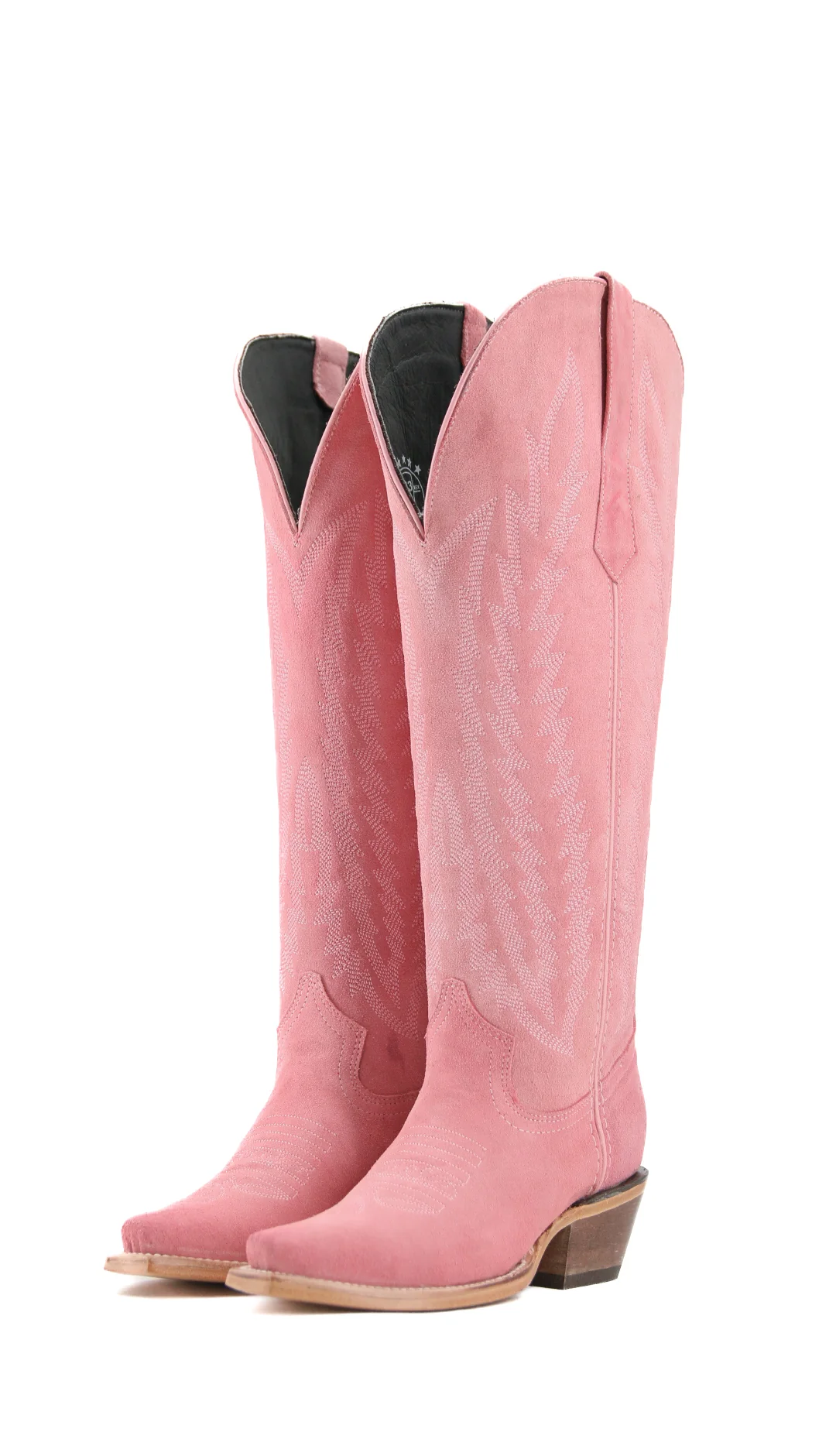 Gia Suede Tall Wide Calf Snip Toe Cowgirl Boot - Image 12
