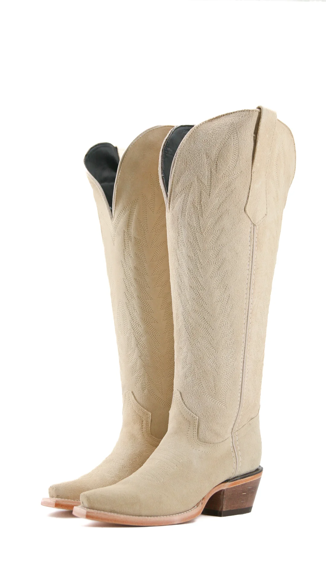 Gia Suede Tall Wide Calf Snip Toe Cowgirl Boot - Image 6