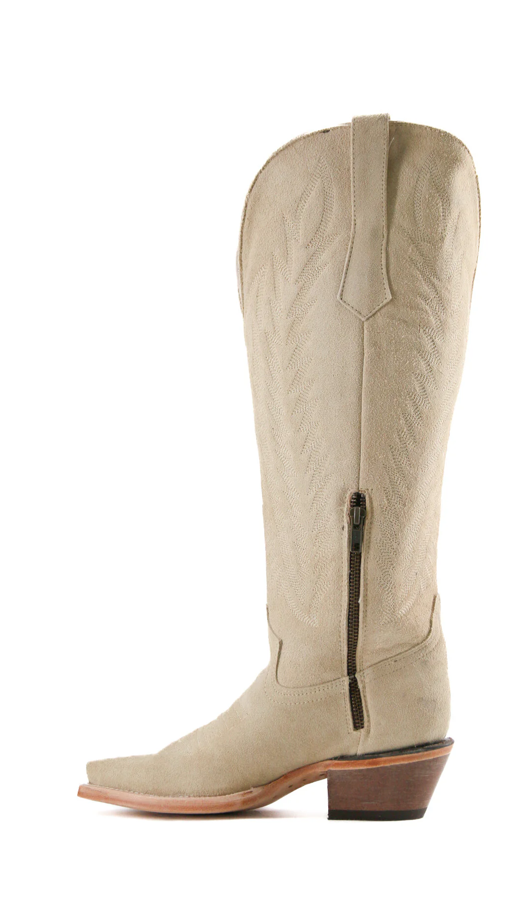 Gia Suede Tall Wide Calf Snip Toe Cowgirl Boot - Image 8