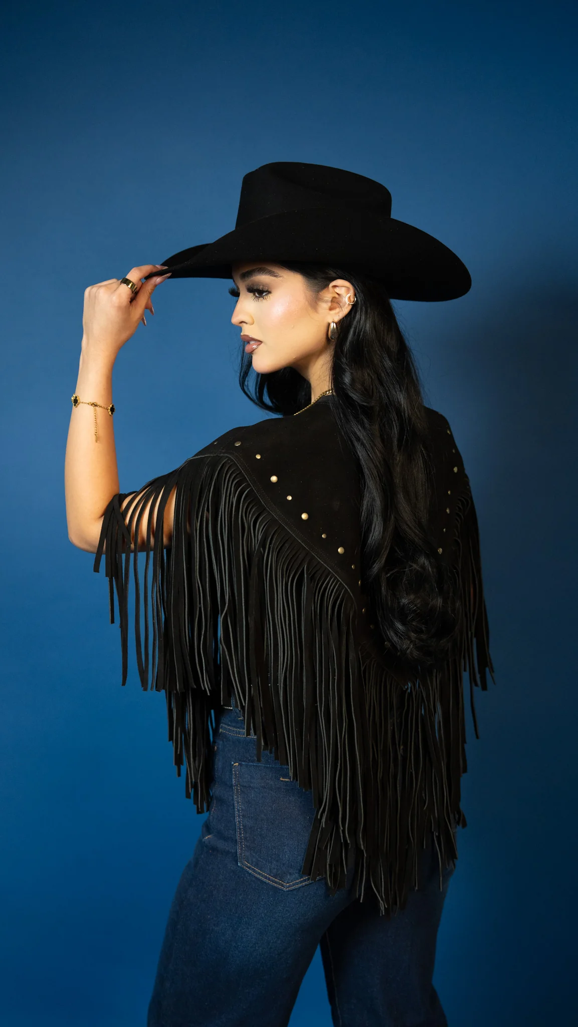 Saddle Studded Fringe Vest - Image 4