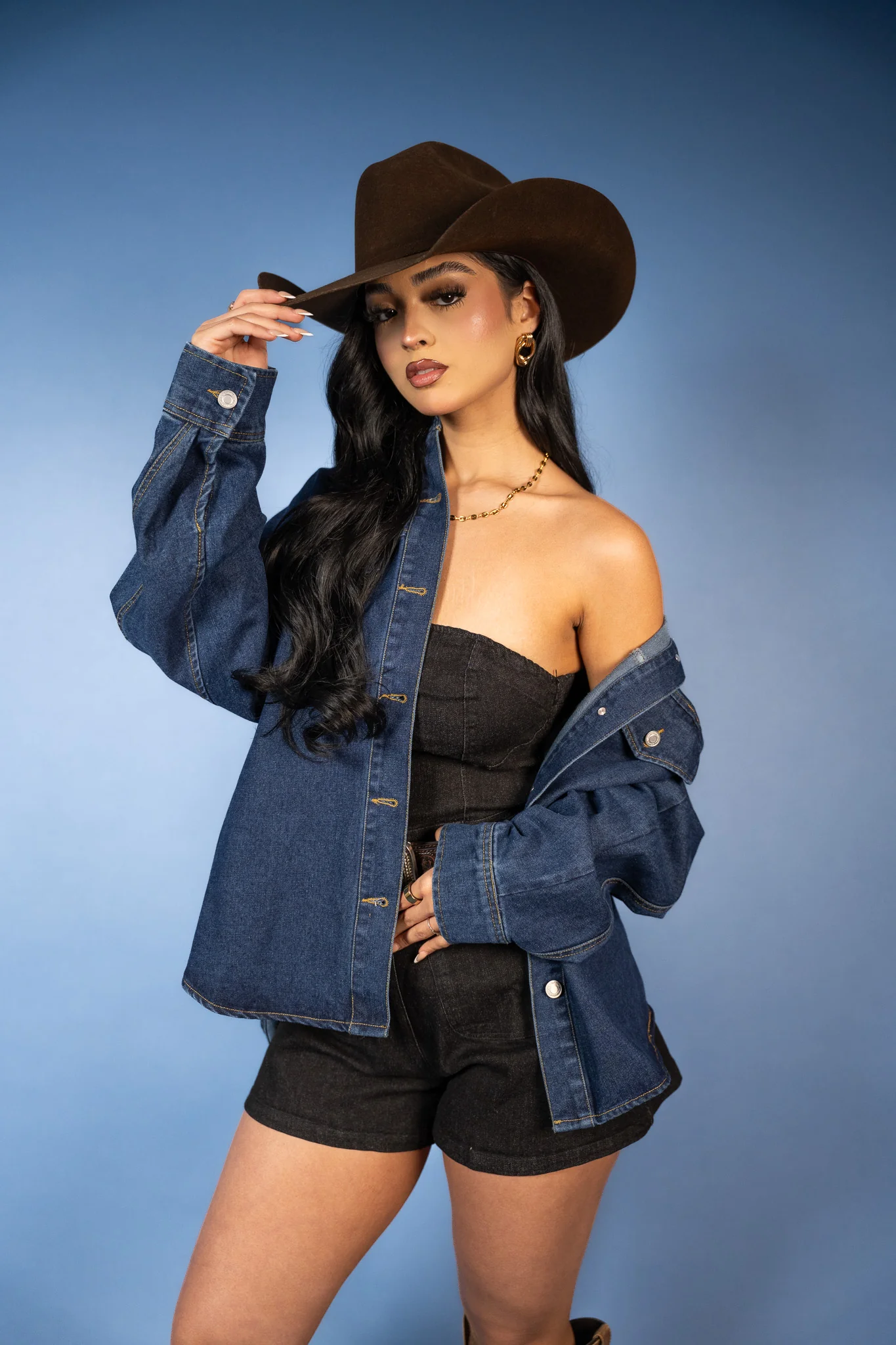 Odalys Oversized Denim Shacket - Image 3