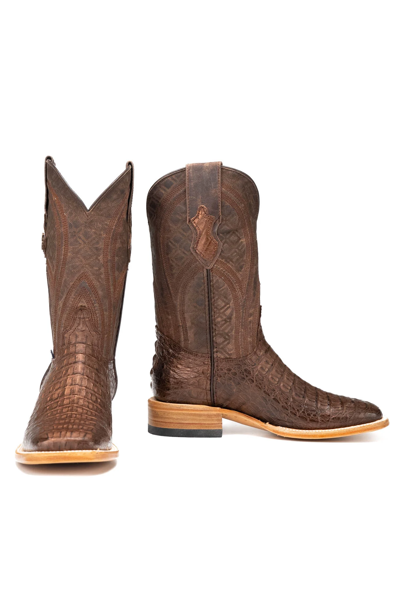 Walter Caiman Exotic Square Toe Cowboy Boot - Image 4