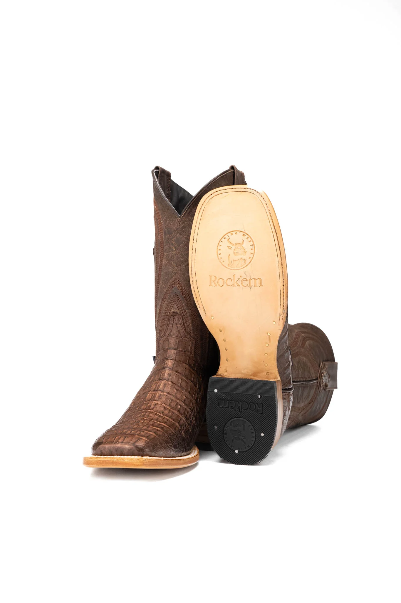 Walter Caiman Exotic Square Toe Cowboy Boot - Image 6