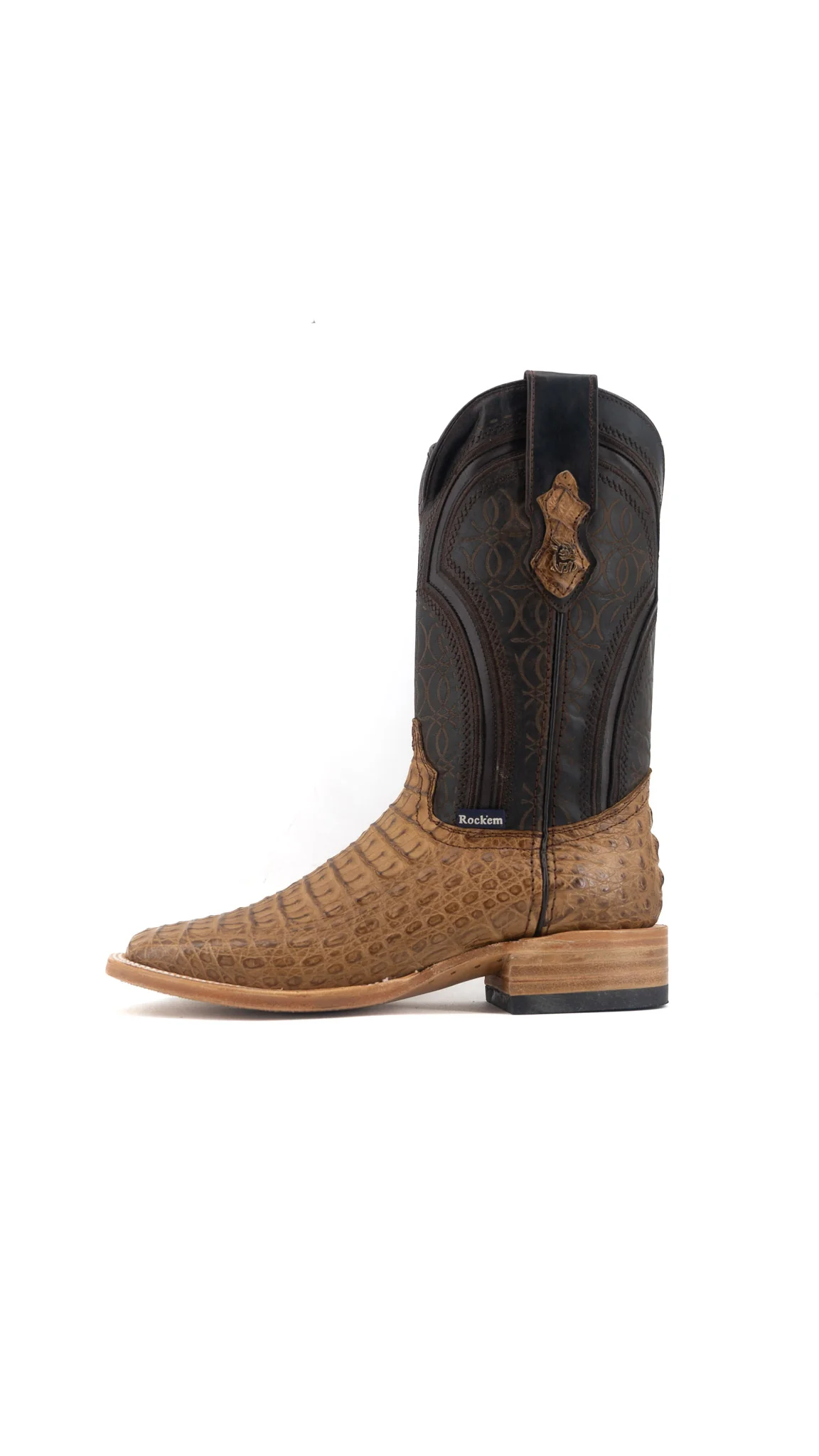 Walter Caiman Exotic Square Toe Cowboy Boot - Image 8