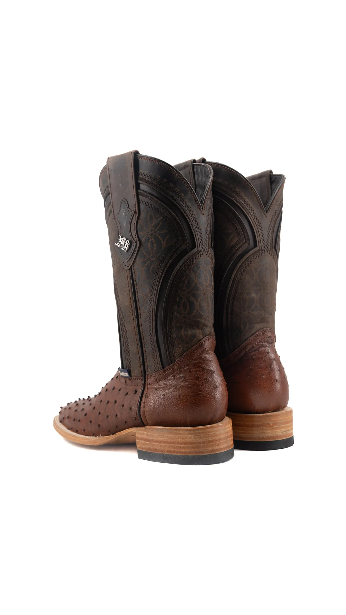 Walter Ostrich Exotic Square Toe Cowboy Boot - Image 15