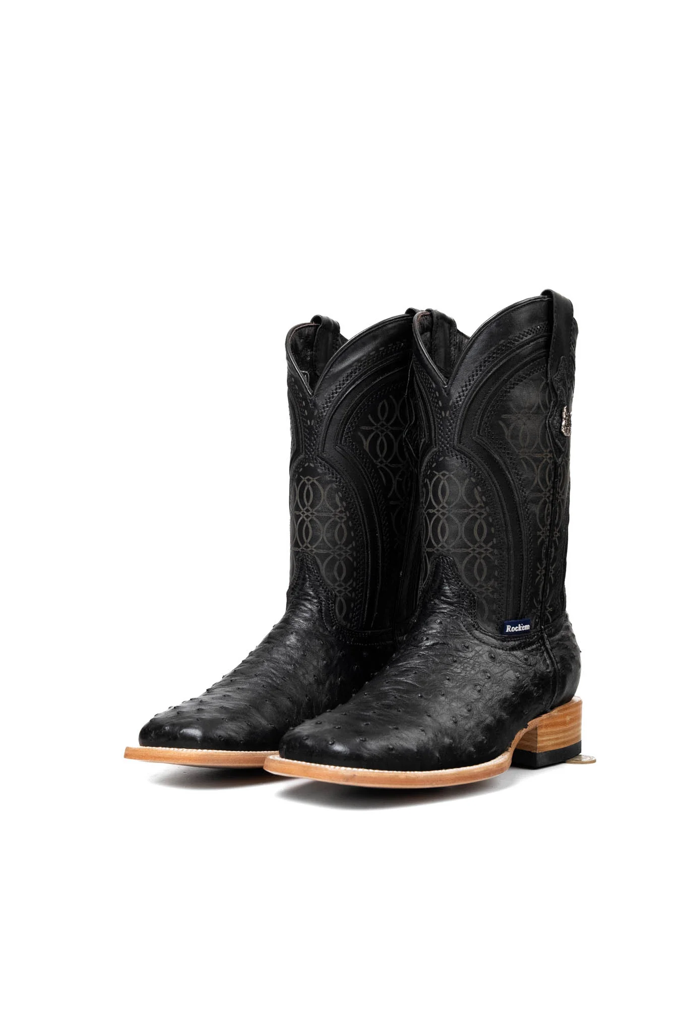 Walter Ostrich Exotic Square Toe Cowboy Boot - Image 18