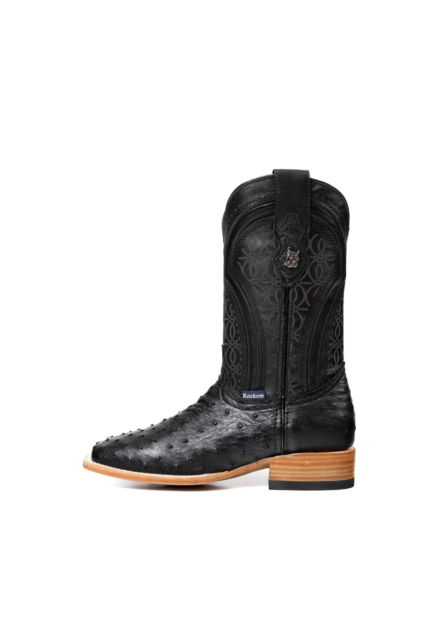 Walter Ostrich Exotic Square Toe Cowboy Boot - Image 19