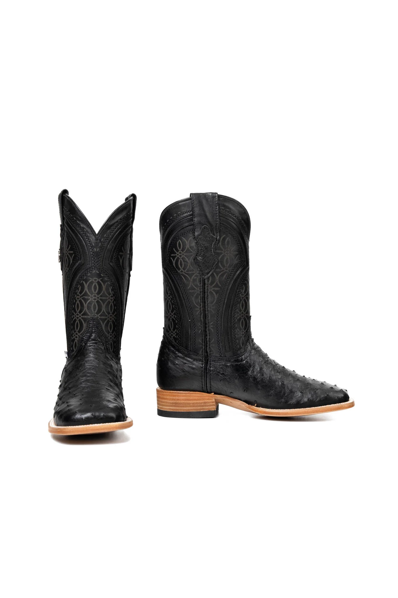 Walter Ostrich Exotic Square Toe Cowboy Boot - Image 21