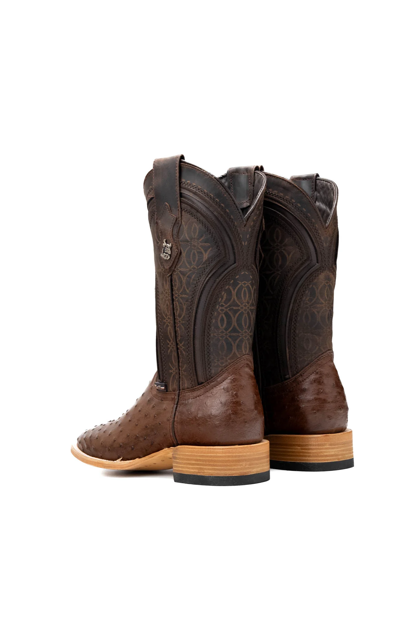 Walter Ostrich Exotic Square Toe Cowboy Boot - Image 3