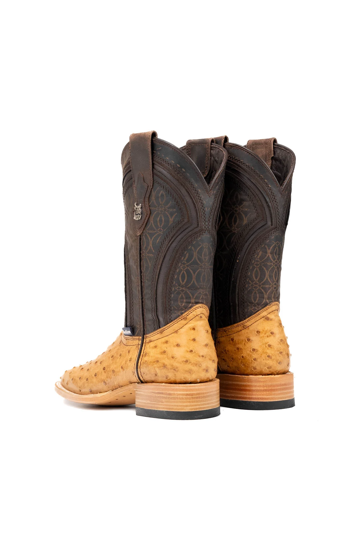 Walter Ostrich Exotic Square Toe Cowboy Boot - Image 9