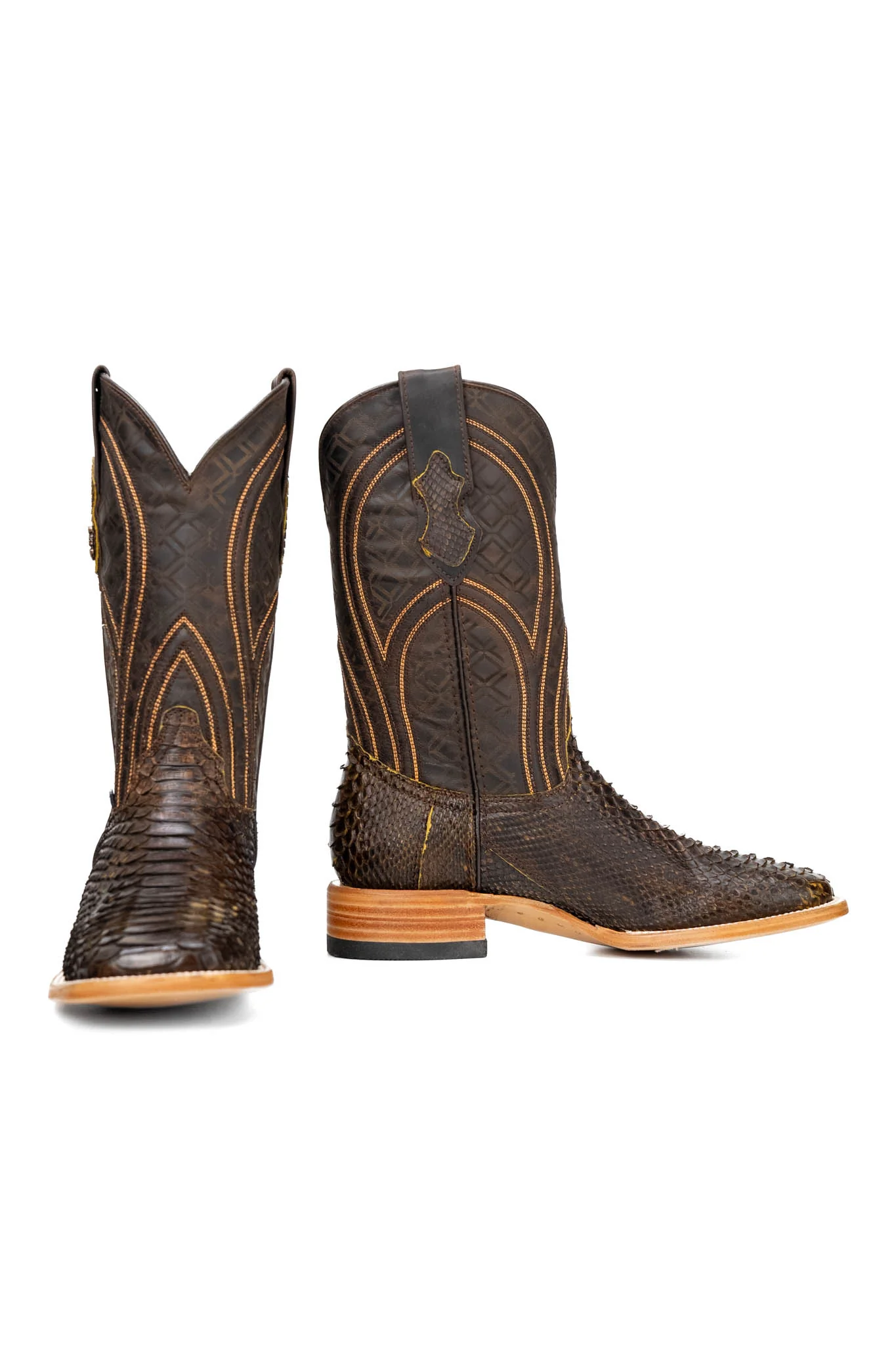 Walter Python Exotic Square Toe Cowboy Boot - Image 10