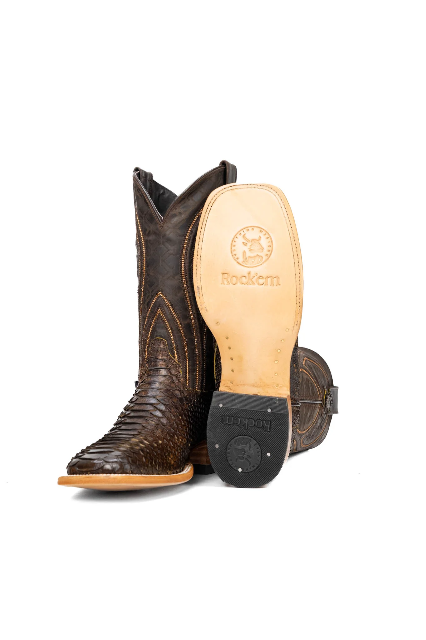 Walter Python Exotic Square Toe Cowboy Boot - Image 11