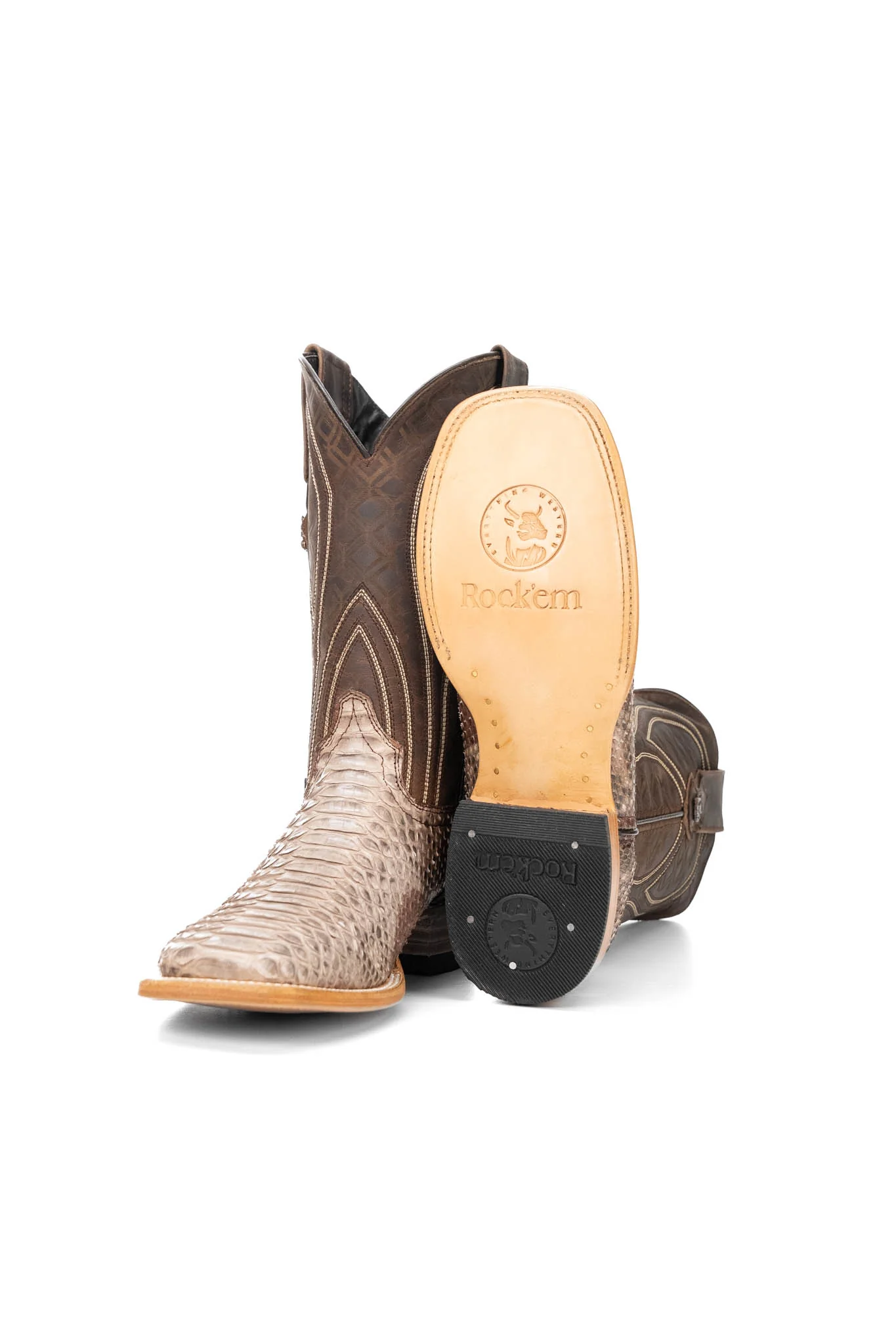 Walter Python Exotic Square Toe Cowboy Boot - Image 17