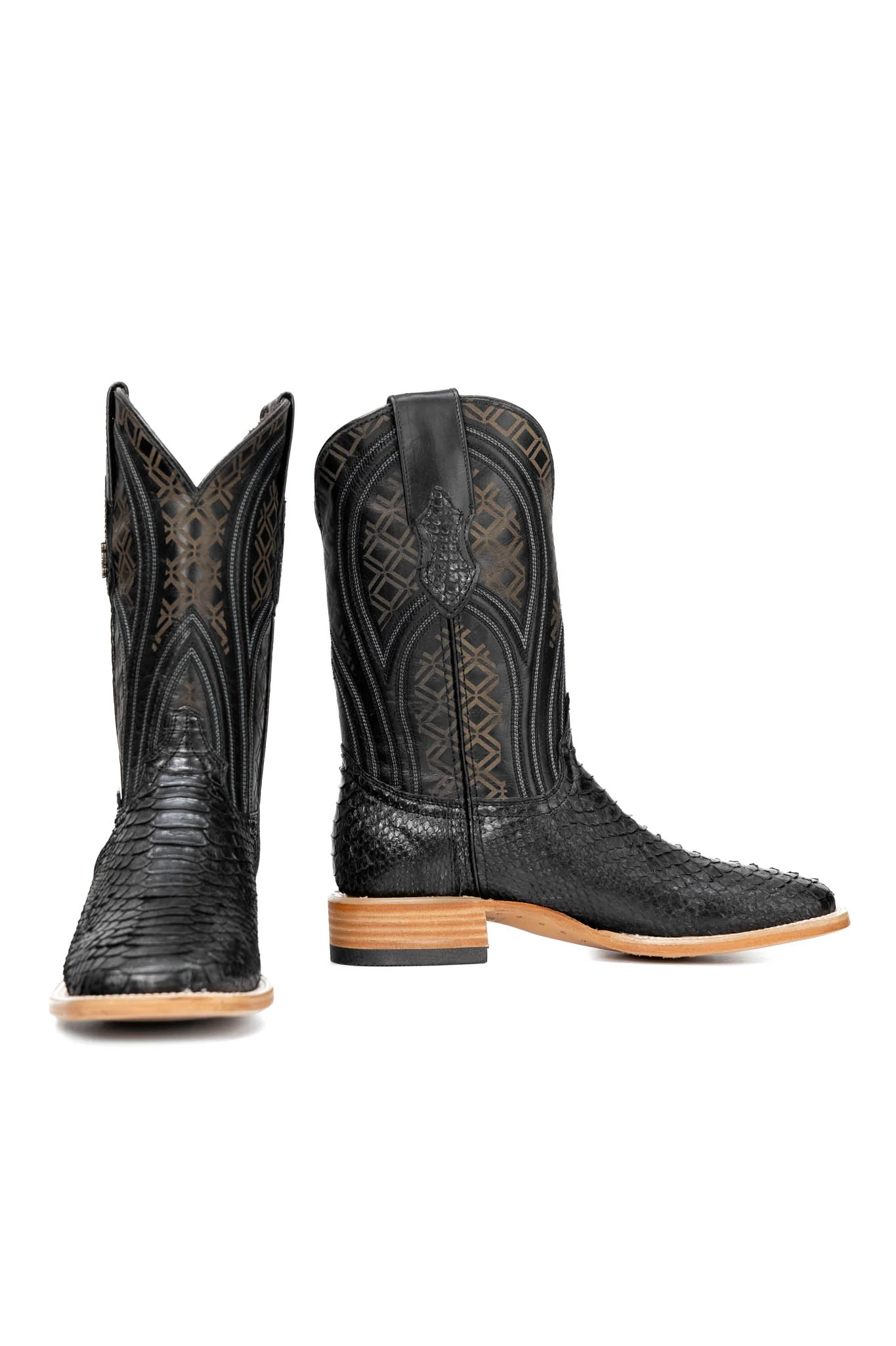 Walter Python Exotic Square Toe Cowboy Boot - Image 4