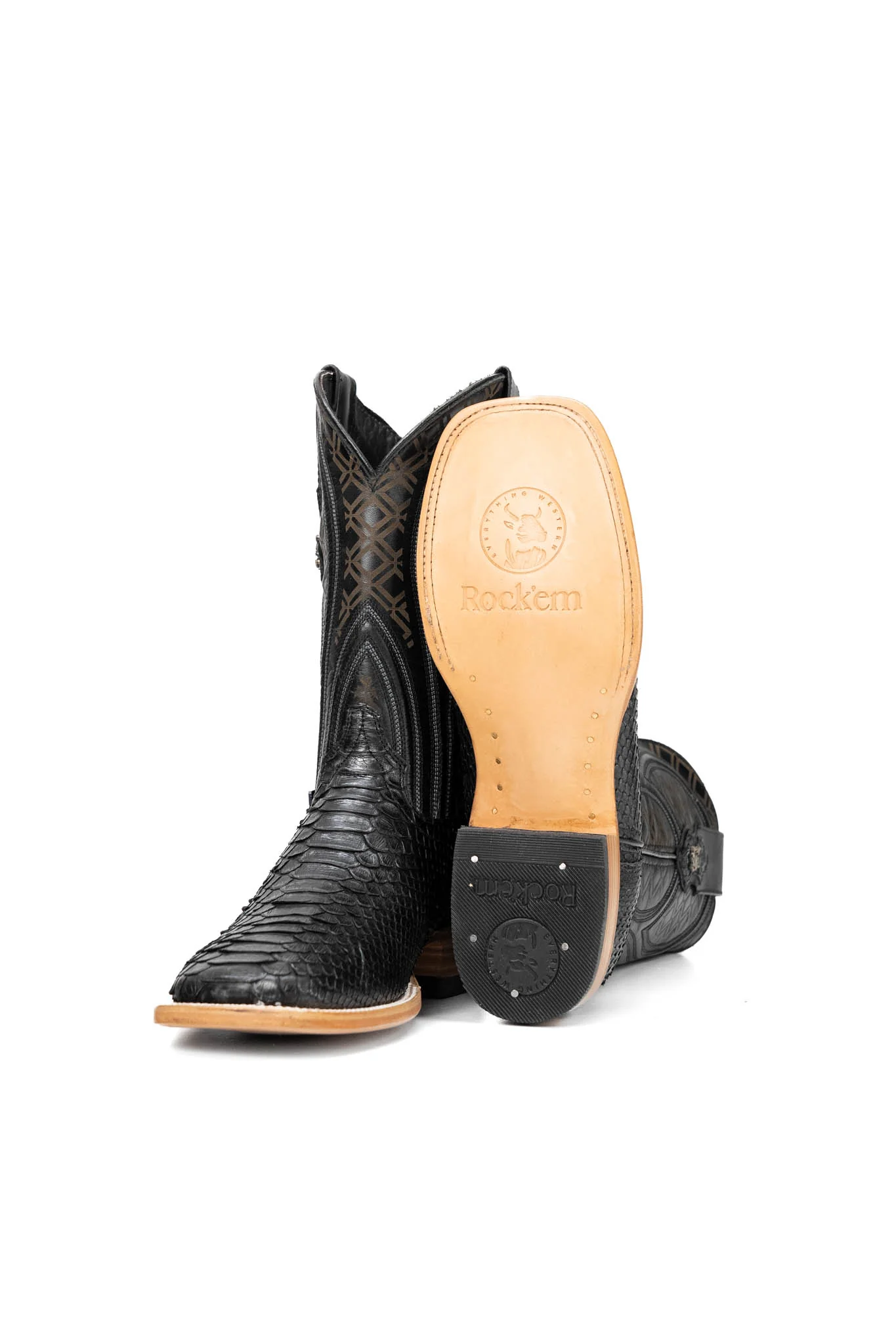 Walter Python Exotic Square Toe Cowboy Boot - Image 5
